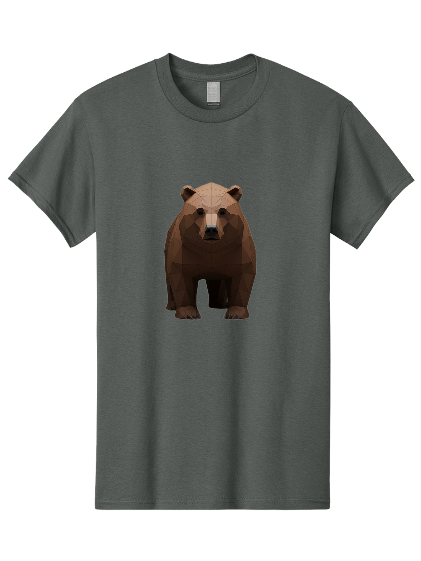Low-Poly-Bear-1 Men'S Graphic Tee, 100% Cotton, Comfortable Casual Summer Wear, Machine Washable, Vintage Camera, Old Camera, Antique Camera, Black Camera, Classic Photography, Photography Equipment, Nostalgic Device, Film Camera, Camera Art Baf184