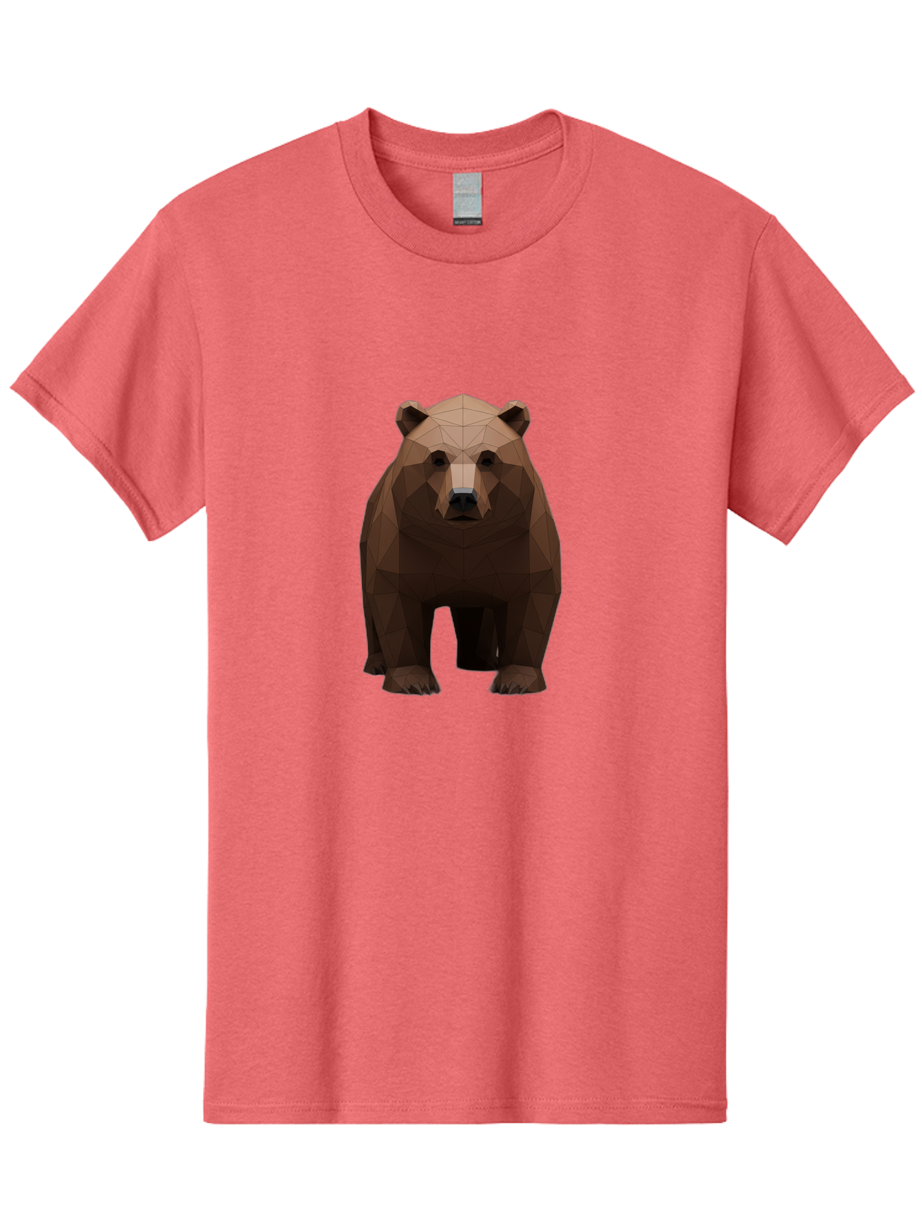 Low-Poly-Bear-1 Men'S Graphic Tee, 100% Cotton, Comfortable Casual Summer Wear, Machine Washable, Vintage Camera, Old Camera, Antique Camera, Black Camera, Classic Photography, Photography Equipment, Nostalgic Device, Film Camera, Camera Art Baf184