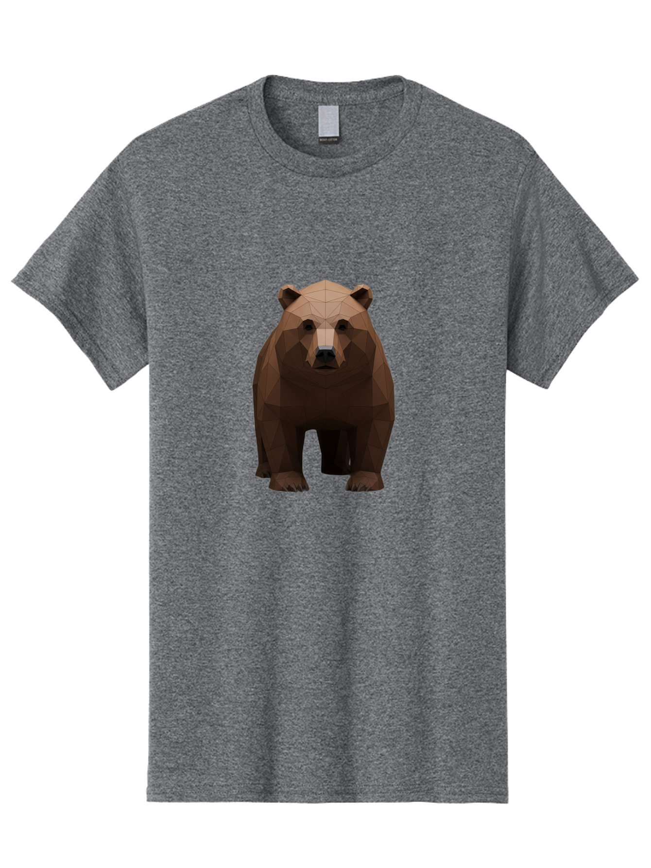 Low-Poly-Bear-1 Men'S Graphic Tee, 100% Cotton, Comfortable Casual Summer Wear, Machine Washable, Vintage Camera, Old Camera, Antique Camera, Black Camera, Classic Photography, Photography Equipment, Nostalgic Device, Film Camera, Camera Art Baf184