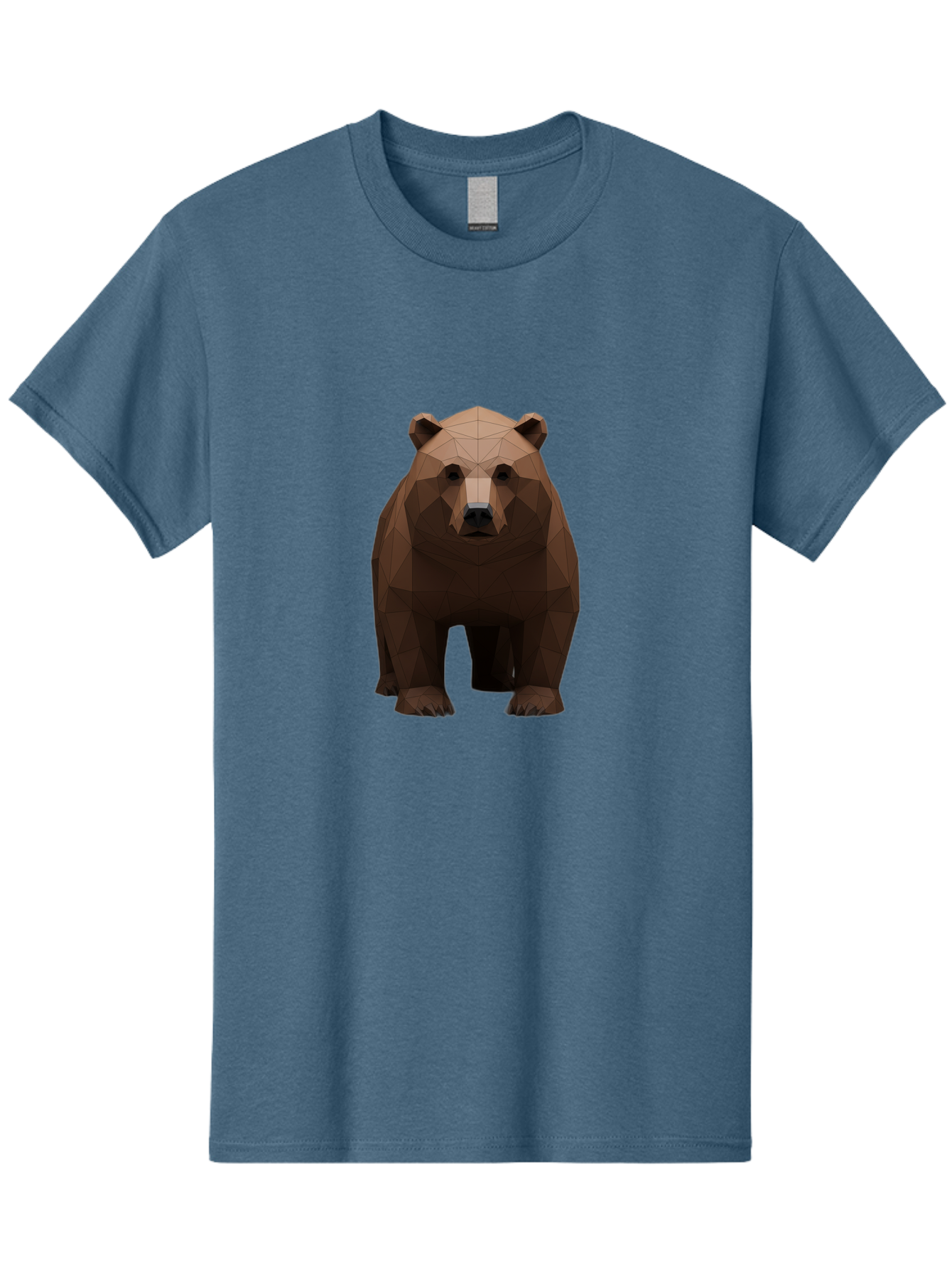 Low-Poly-Bear-1 Men'S Graphic Tee, 100% Cotton, Comfortable Casual Summer Wear, Machine Washable, Vintage Camera, Old Camera, Antique Camera, Black Camera, Classic Photography, Photography Equipment, Nostalgic Device, Film Camera, Camera Art Baf184