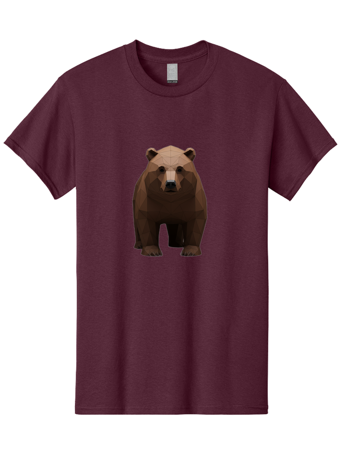 Low-Poly-Bear-1 Men'S Graphic Tee, 100% Cotton, Comfortable Casual Summer Wear, Machine Washable, Vintage Camera, Old Camera, Antique Camera, Black Camera, Classic Photography, Photography Equipment, Nostalgic Device, Film Camera, Camera Art Baf184