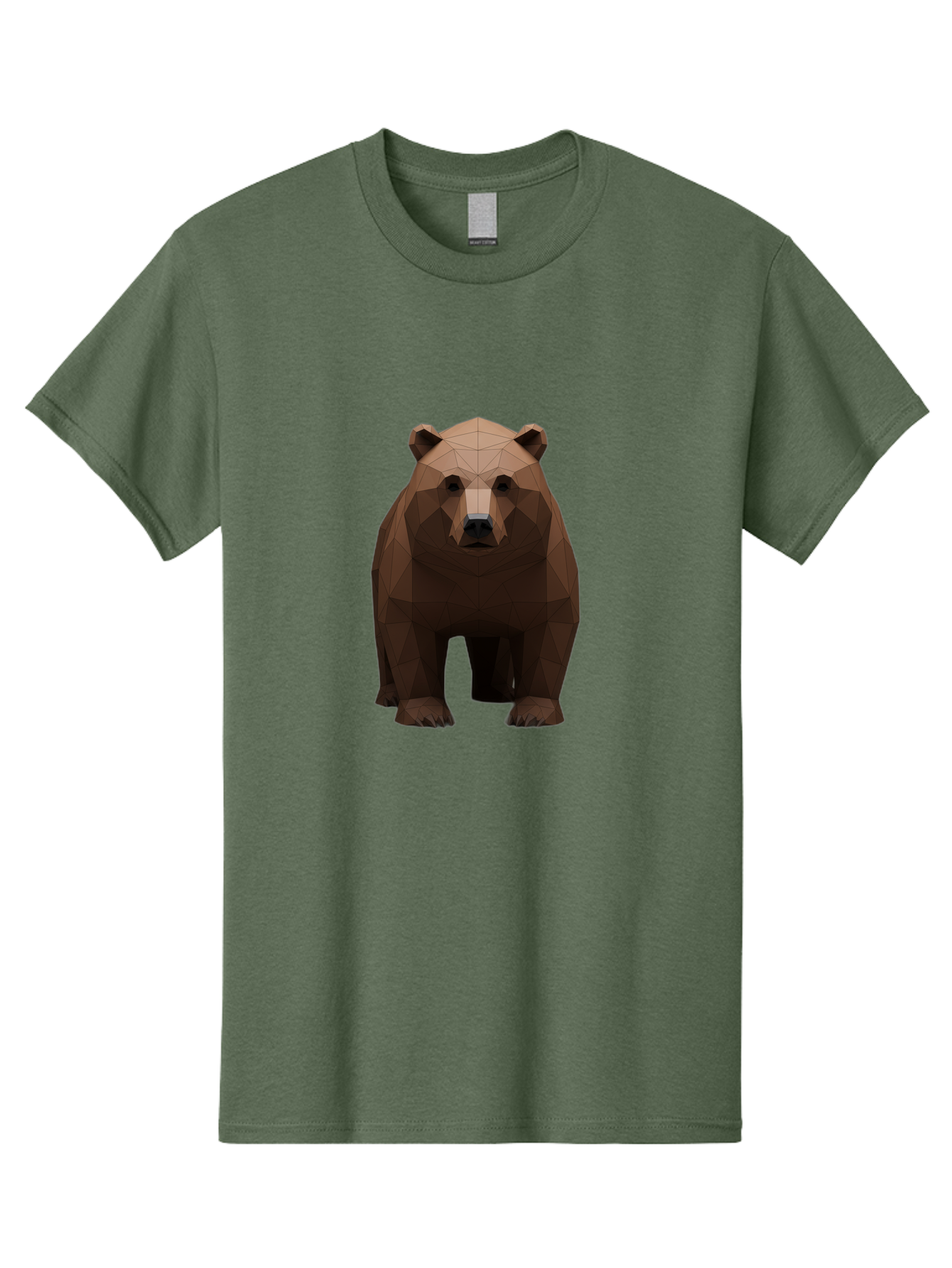 Low-Poly-Bear-1 Men'S Graphic Tee, 100% Cotton, Comfortable Casual Summer Wear, Machine Washable, Vintage Camera, Old Camera, Antique Camera, Black Camera, Classic Photography, Photography Equipment, Nostalgic Device, Film Camera, Camera Art Baf184