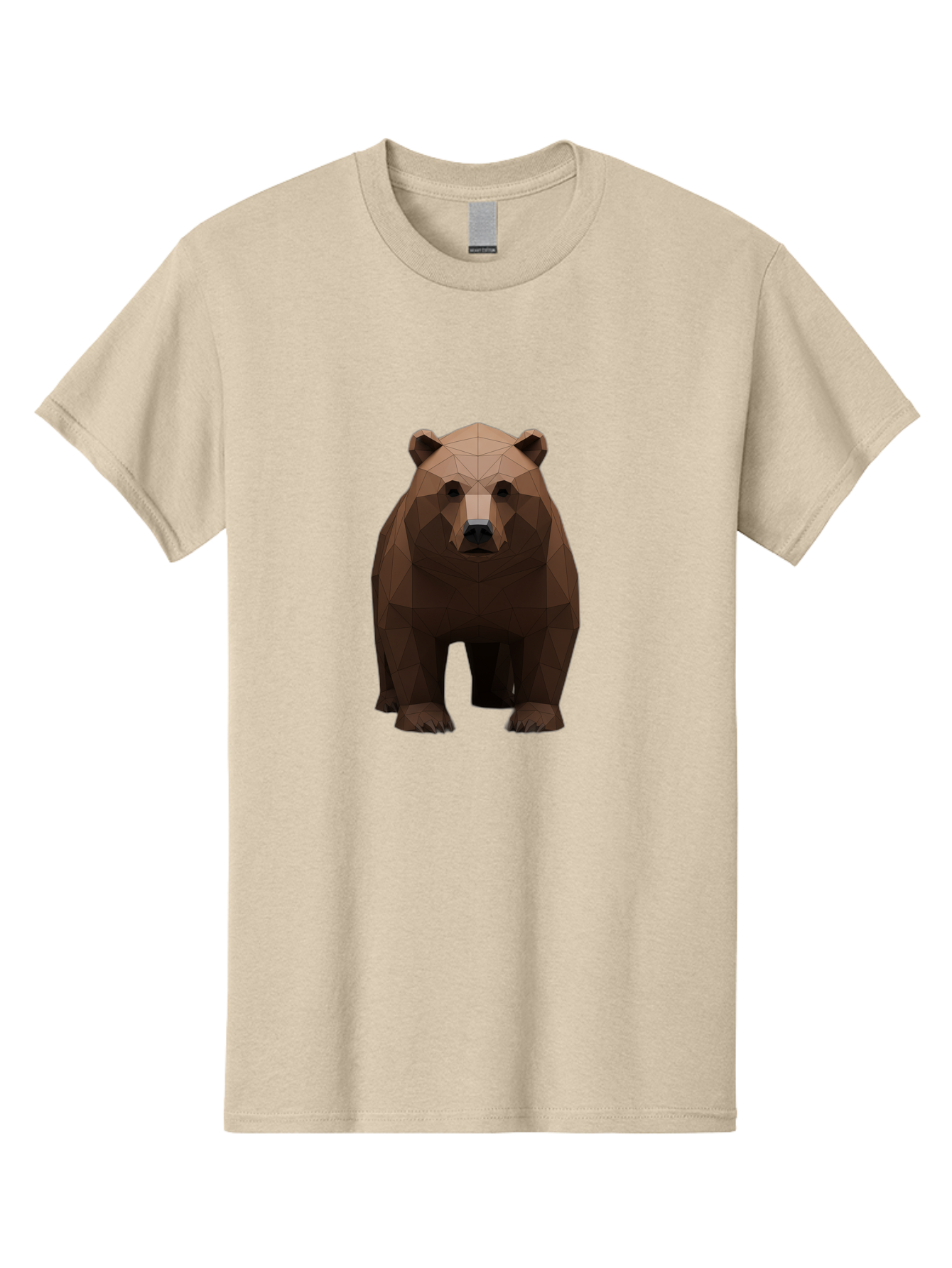 Low-Poly-Bear-1 Men'S Graphic Tee, 100% Cotton, Comfortable Casual Summer Wear, Machine Washable, Vintage Camera, Old Camera, Antique Camera, Black Camera, Classic Photography, Photography Equipment, Nostalgic Device, Film Camera, Camera Art Baf184