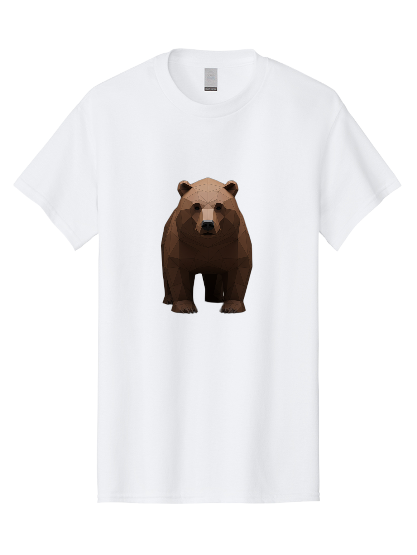 Low-Poly-Bear-1 Men'S Graphic Tee, 100% Cotton, Comfortable Casual Summer Wear, Machine Washable, Vintage Camera, Old Camera, Antique Camera, Black Camera, Classic Photography, Photography Equipment, Nostalgic Device, Film Camera, Camera Art Baf184