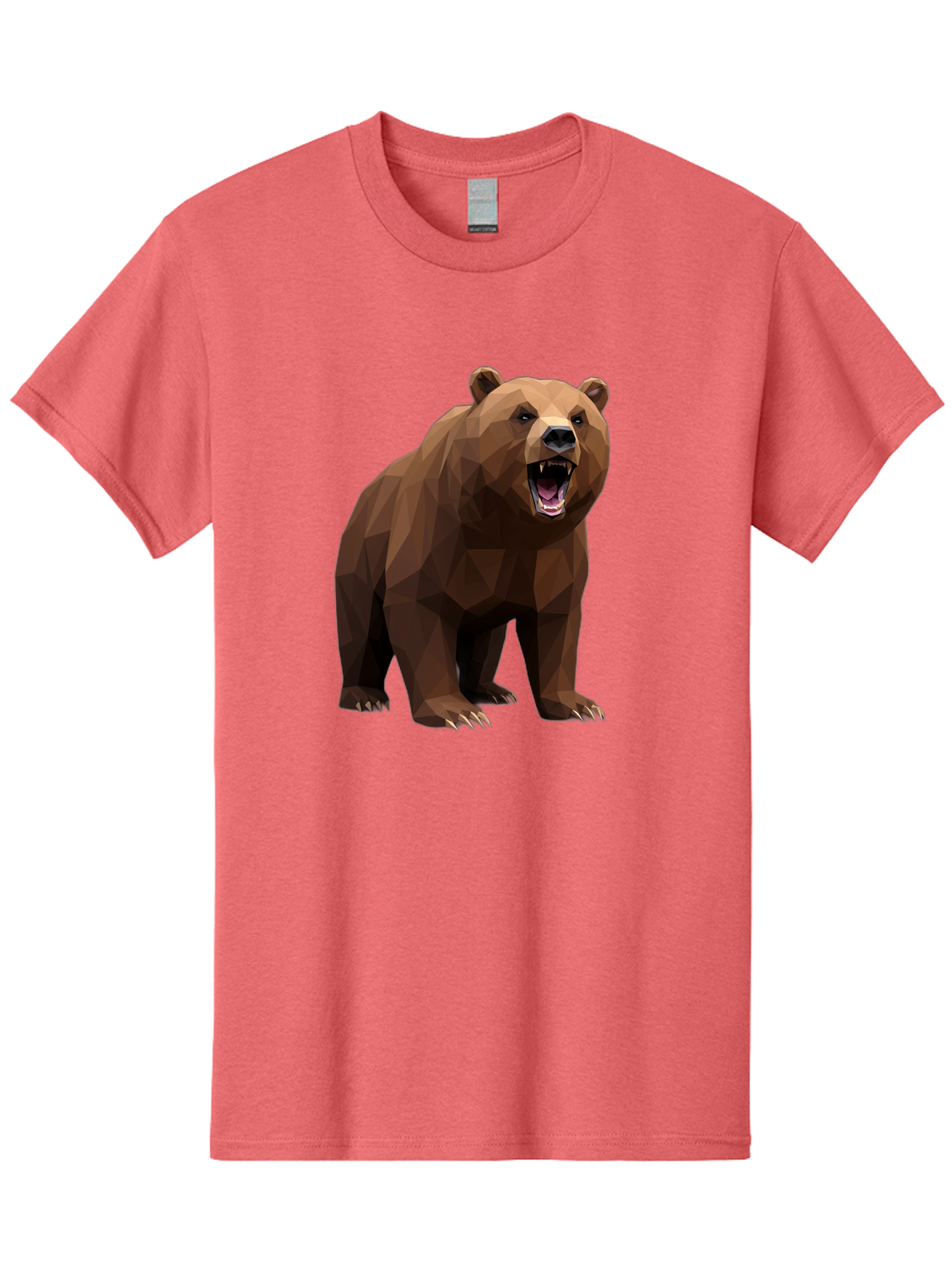 Low-Poly-Bear-2 Men'S Graphic Tee, 100% Cotton, Comfortable Casual Summer Wear, Machine Washable, Vintage Camera, Old Camera, Antique Camera, Black Camera, Classic Photography, Photography Equipment, Nostalgic Device, Film Camera, Camera Art Baf185