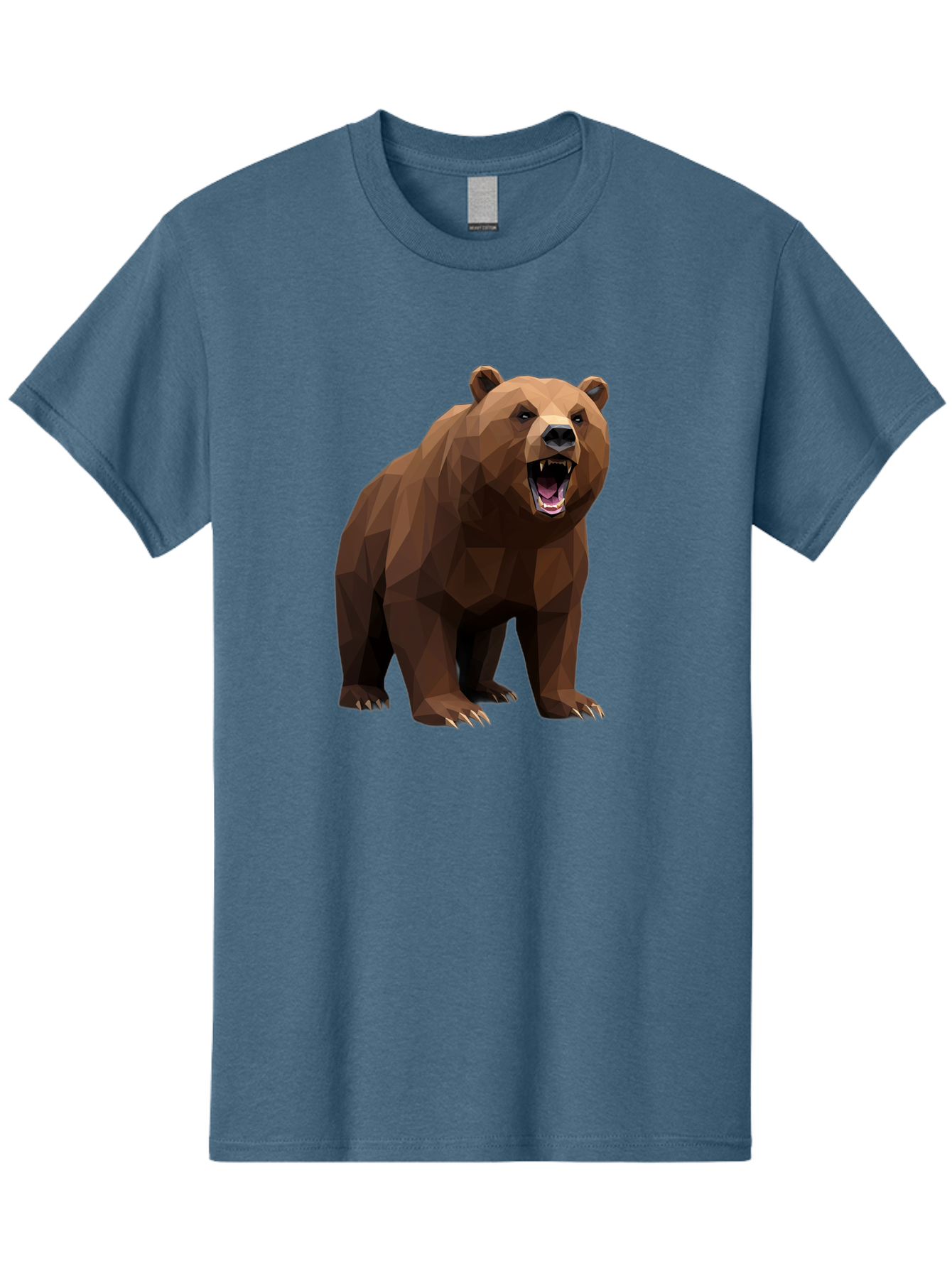 Low-Poly-Bear-2 Men'S Graphic Tee, 100% Cotton, Comfortable Casual Summer Wear, Machine Washable, Vintage Camera, Old Camera, Antique Camera, Black Camera, Classic Photography, Photography Equipment, Nostalgic Device, Film Camera, Camera Art Baf185