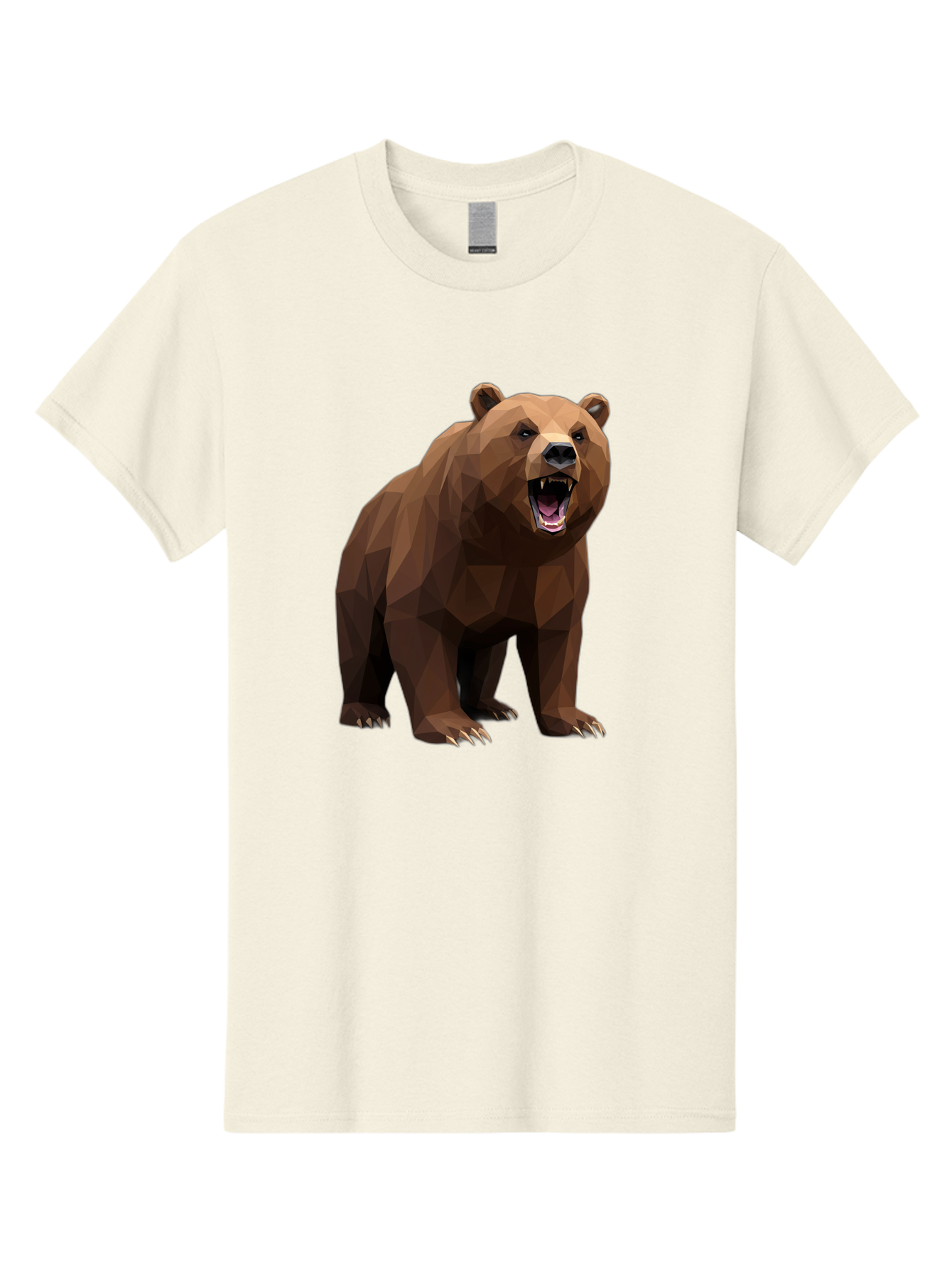 Low-Poly-Bear-2 Men'S Graphic Tee, 100% Cotton, Comfortable Casual Summer Wear, Machine Washable, Vintage Camera, Old Camera, Antique Camera, Black Camera, Classic Photography, Photography Equipment, Nostalgic Device, Film Camera, Camera Art Baf185