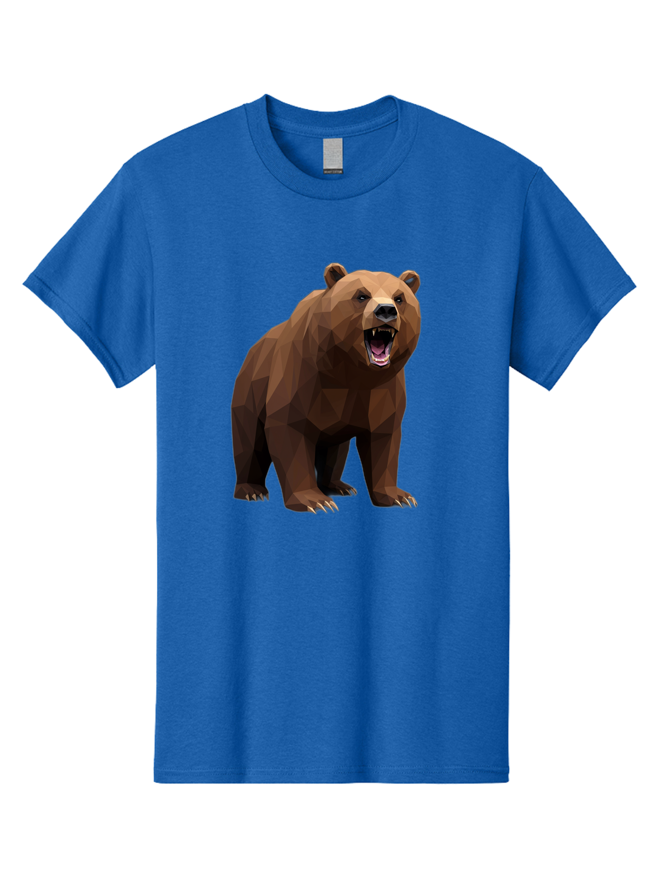 Low-Poly-Bear-2 Men'S Graphic Tee, 100% Cotton, Comfortable Casual Summer Wear, Machine Washable, Vintage Camera, Old Camera, Antique Camera, Black Camera, Classic Photography, Photography Equipment, Nostalgic Device, Film Camera, Camera Art Baf185
