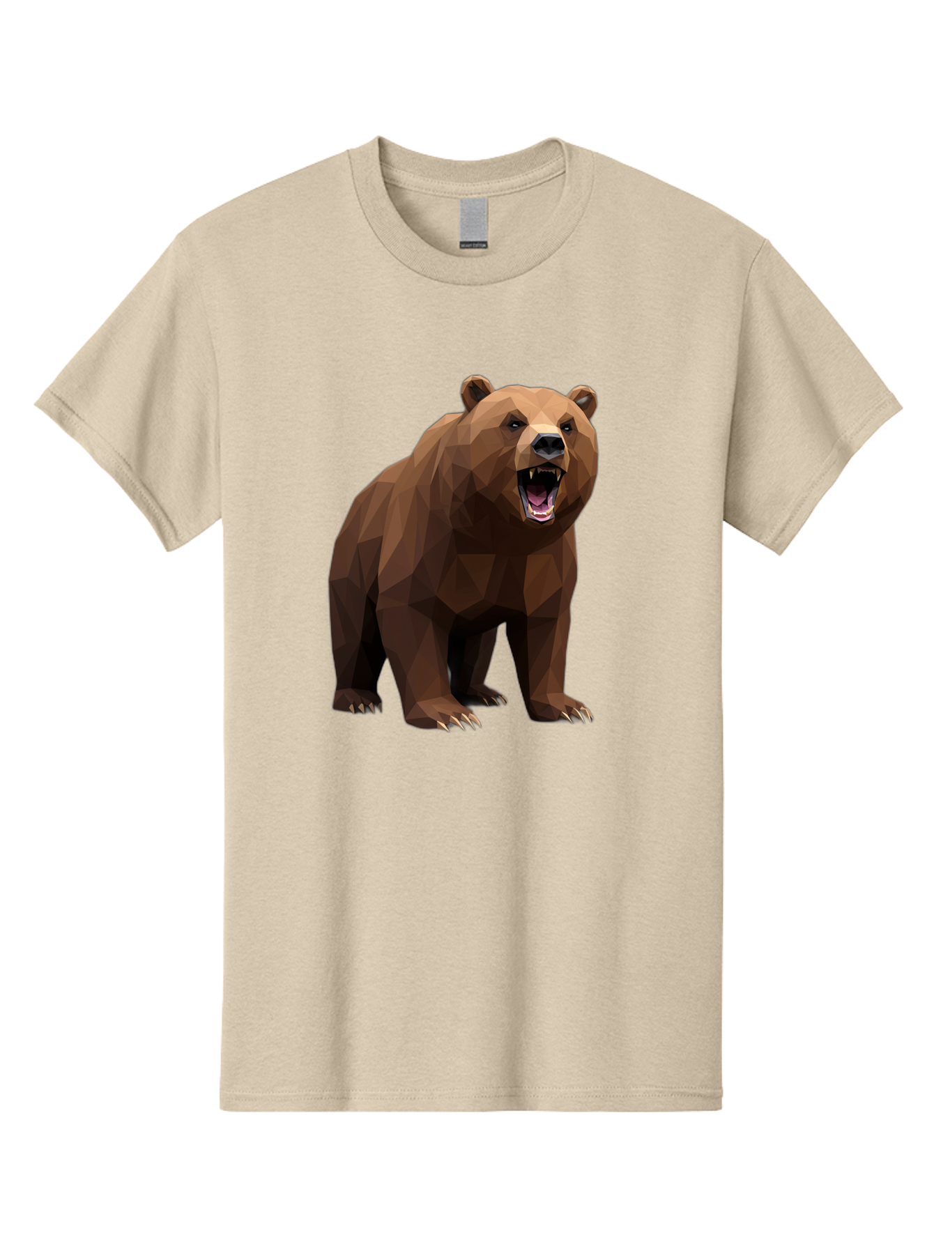 Low-Poly-Bear-2 Men'S Graphic Tee, 100% Cotton, Comfortable Casual Summer Wear, Machine Washable, Vintage Camera, Old Camera, Antique Camera, Black Camera, Classic Photography, Photography Equipment, Nostalgic Device, Film Camera, Camera Art Baf185
