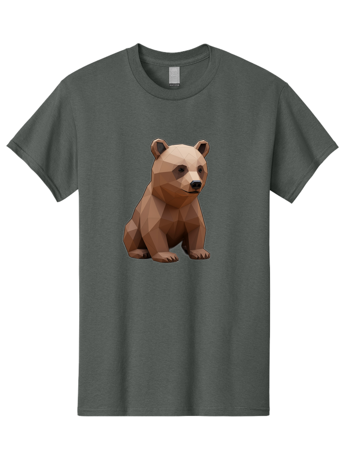 Low-Poly-Bear-3 Men'S Graphic Tee, 100% Cotton, Comfortable Casual Summer Wear, Machine Washable, Vintage Camera, Old Camera, Antique Camera, Black Camera, Classic Photography, Photography Equipment, Nostalgic Device, Film Camera, Camera Art Baf186