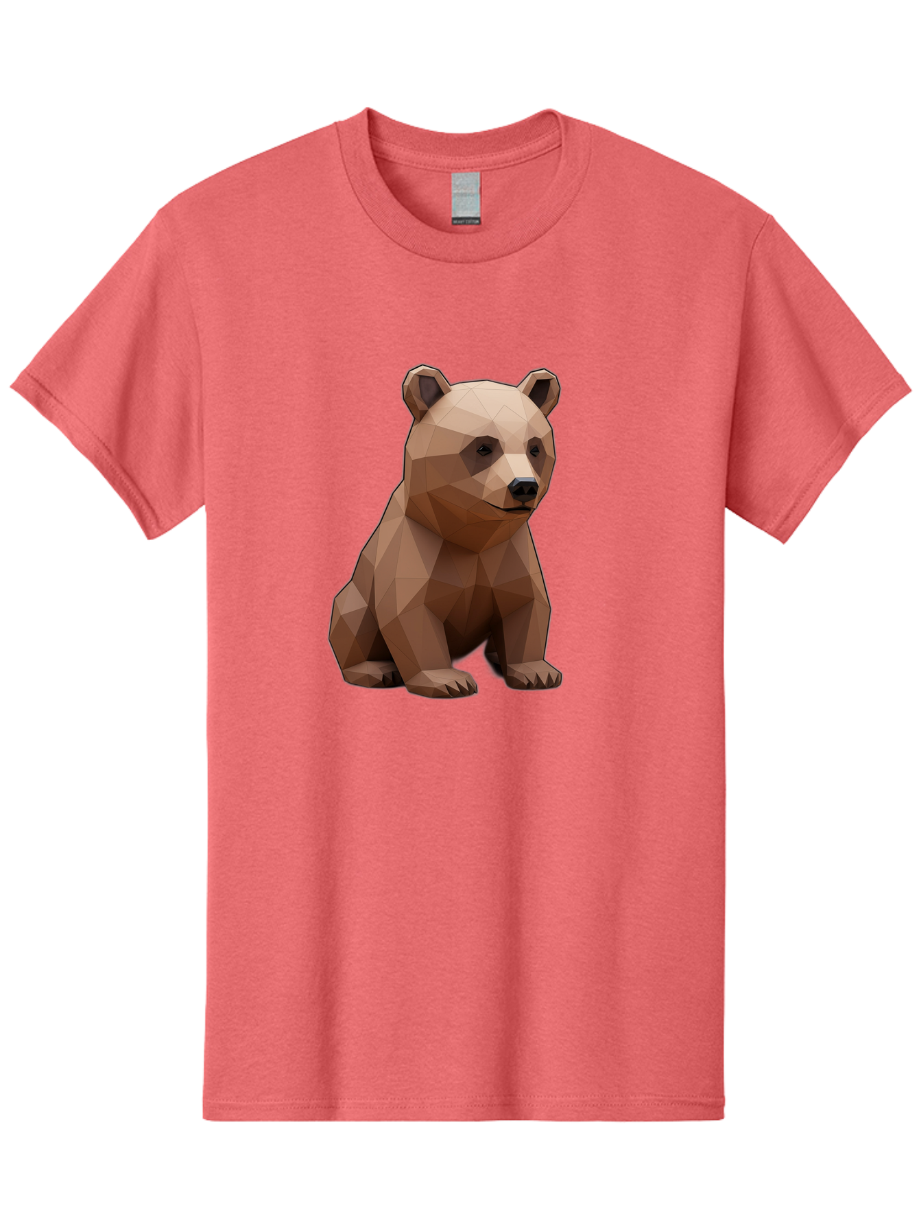 Low-Poly-Bear-3 Men'S Graphic Tee, 100% Cotton, Comfortable Casual Summer Wear, Machine Washable, Vintage Camera, Old Camera, Antique Camera, Black Camera, Classic Photography, Photography Equipment, Nostalgic Device, Film Camera, Camera Art Baf186