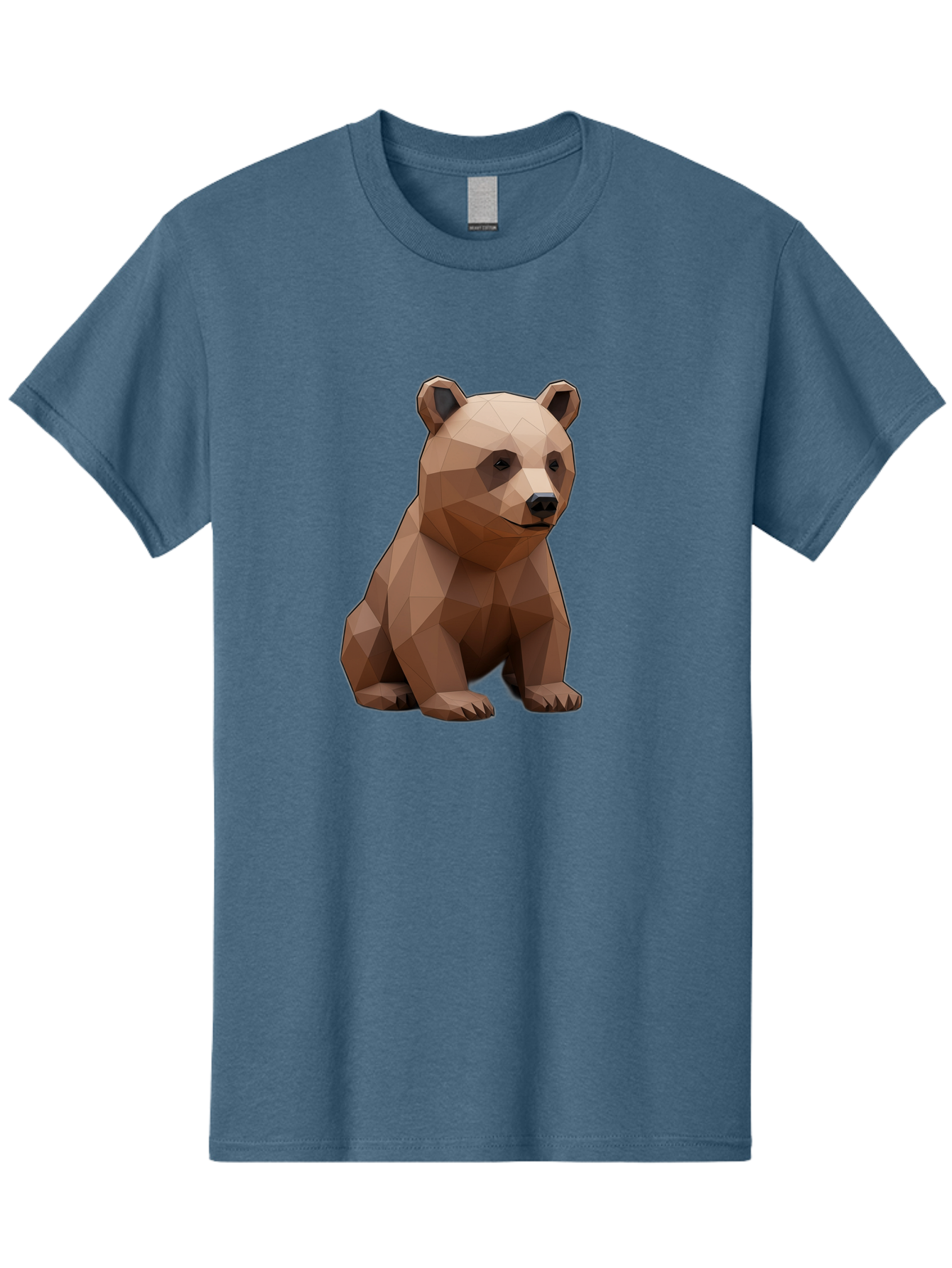 Low-Poly-Bear-3 Men'S Graphic Tee, 100% Cotton, Comfortable Casual Summer Wear, Machine Washable, Vintage Camera, Old Camera, Antique Camera, Black Camera, Classic Photography, Photography Equipment, Nostalgic Device, Film Camera, Camera Art Baf186