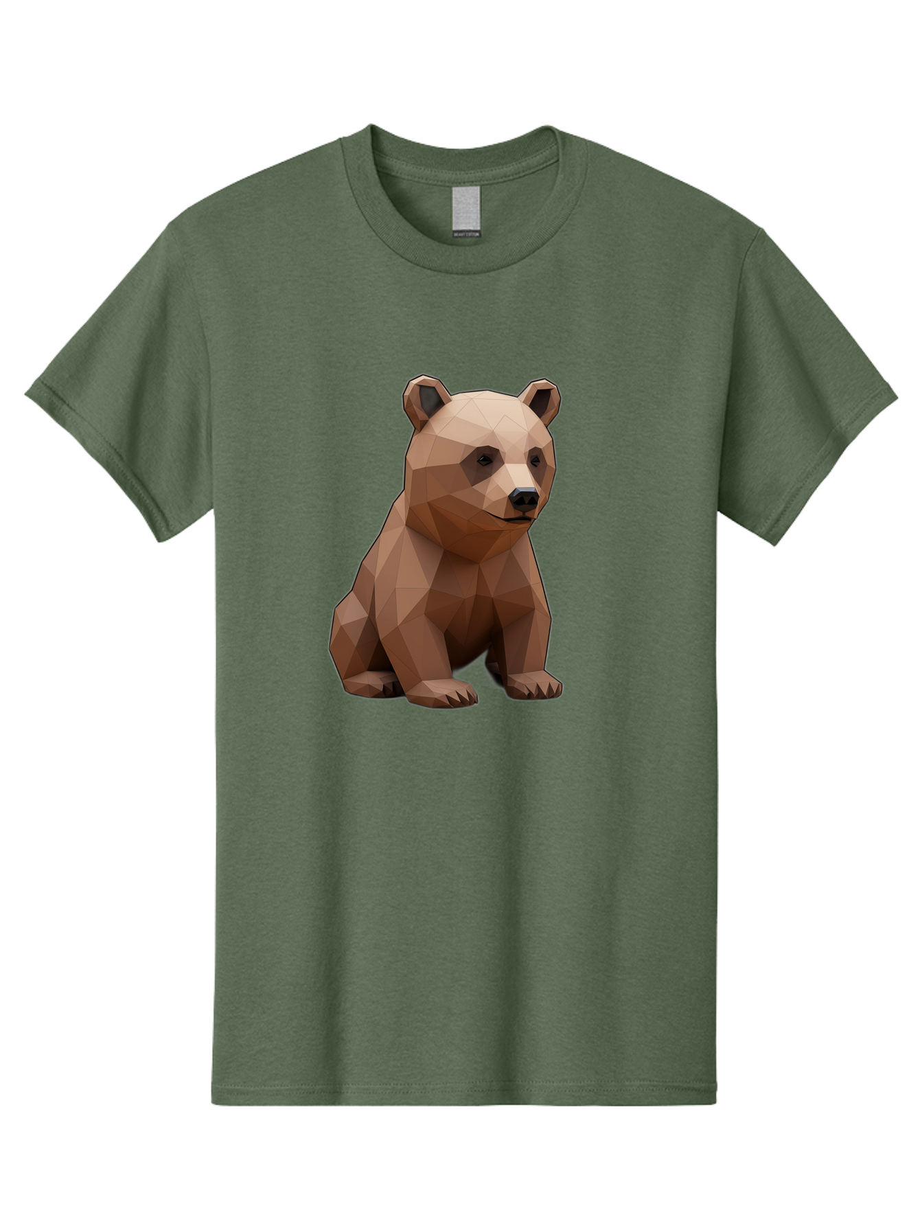 Low-Poly-Bear-3 Men'S Graphic Tee, 100% Cotton, Comfortable Casual Summer Wear, Machine Washable, Vintage Camera, Old Camera, Antique Camera, Black Camera, Classic Photography, Photography Equipment, Nostalgic Device, Film Camera, Camera Art Baf186