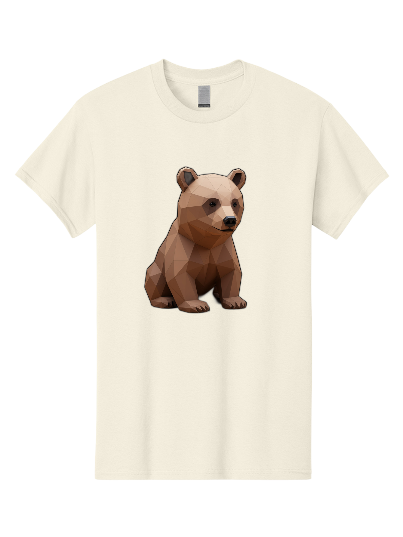 Low-Poly-Bear-3 Men'S Graphic Tee, 100% Cotton, Comfortable Casual Summer Wear, Machine Washable, Vintage Camera, Old Camera, Antique Camera, Black Camera, Classic Photography, Photography Equipment, Nostalgic Device, Film Camera, Camera Art Baf186