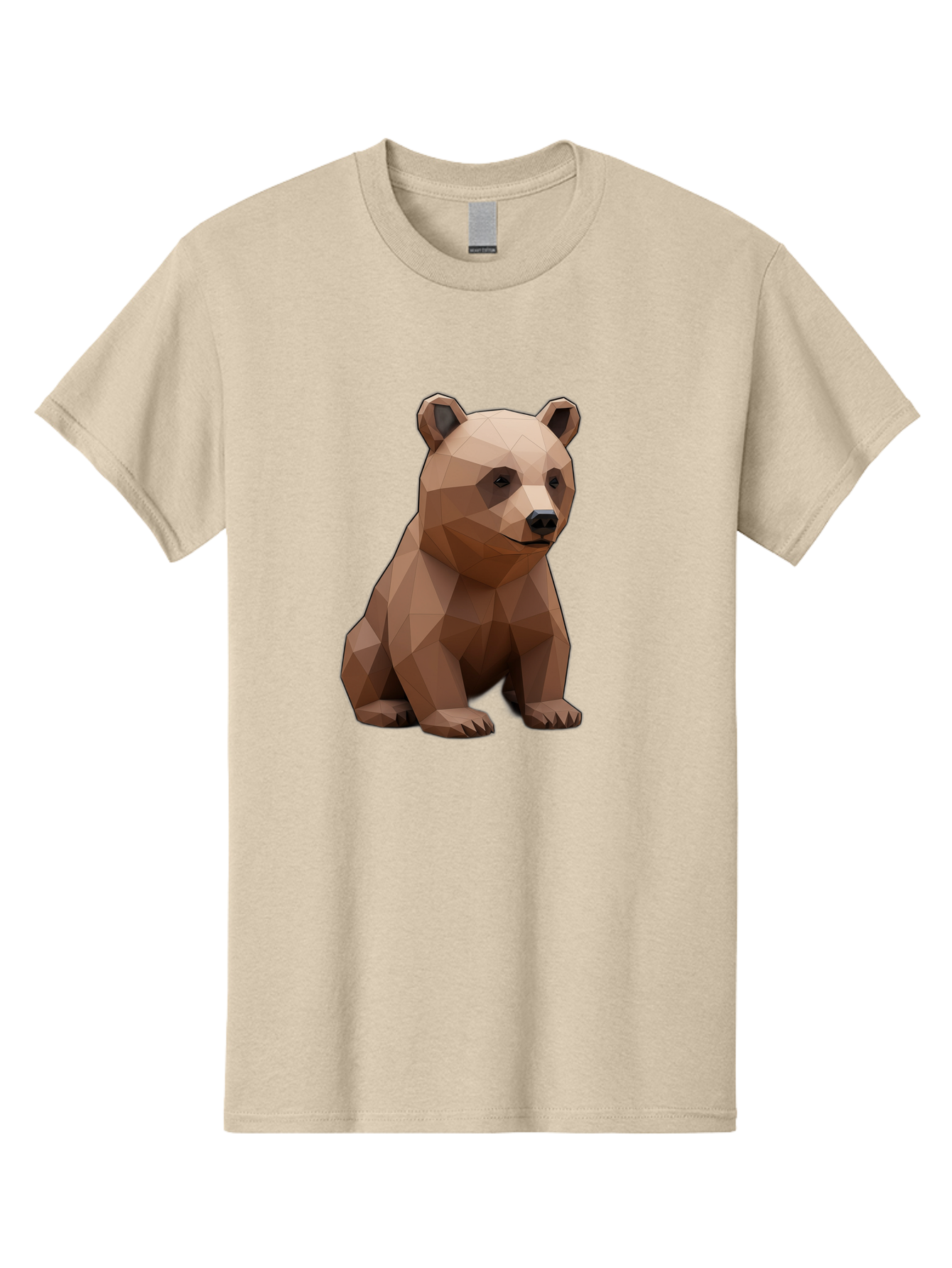 Low-Poly-Bear-3 Men'S Graphic Tee, 100% Cotton, Comfortable Casual Summer Wear, Machine Washable, Vintage Camera, Old Camera, Antique Camera, Black Camera, Classic Photography, Photography Equipment, Nostalgic Device, Film Camera, Camera Art Baf186