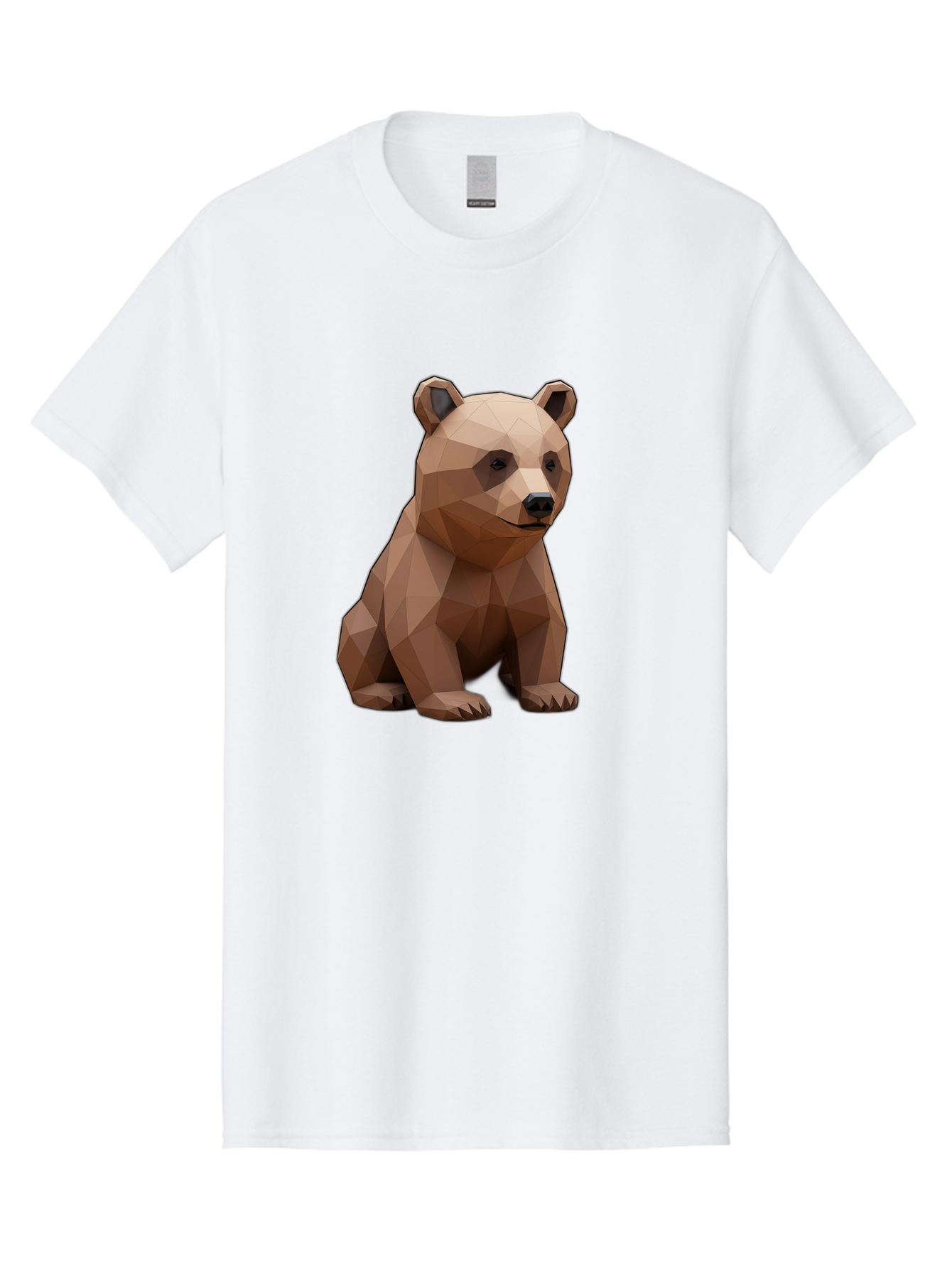 Low-Poly-Bear-3 Men'S Graphic Tee, 100% Cotton, Comfortable Casual Summer Wear, Machine Washable, Vintage Camera, Old Camera, Antique Camera, Black Camera, Classic Photography, Photography Equipment, Nostalgic Device, Film Camera, Camera Art Baf186