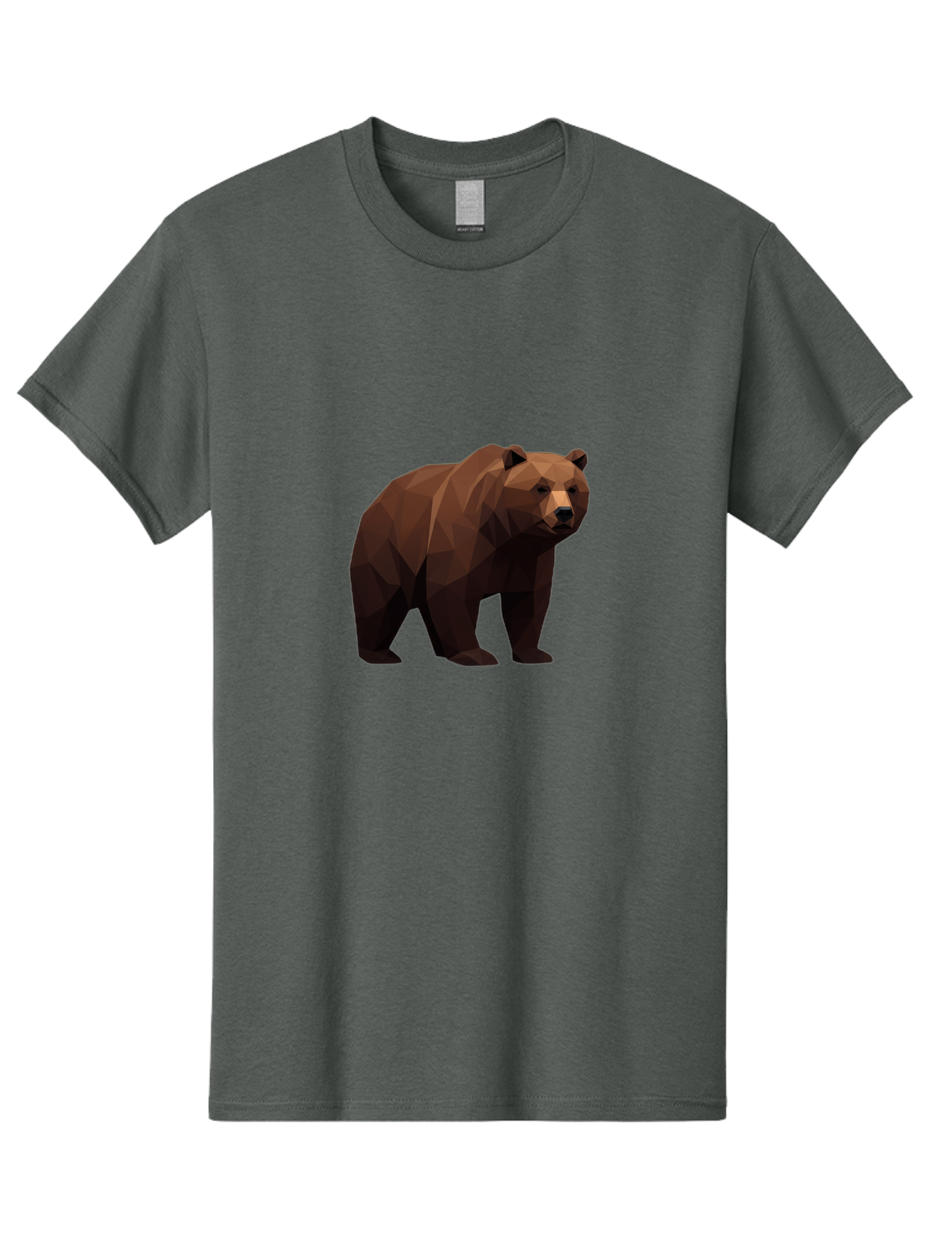 Low-Poly-Bear-4 Men'S Graphic Tee, 100% Cotton, Comfortable Casual Summer Wear, Machine Washable, Vintage Camera, Old Camera, Antique Camera, Black Camera, Classic Photography, Photography Equipment, Nostalgic Device, Film Camera, Camera Art Baf187