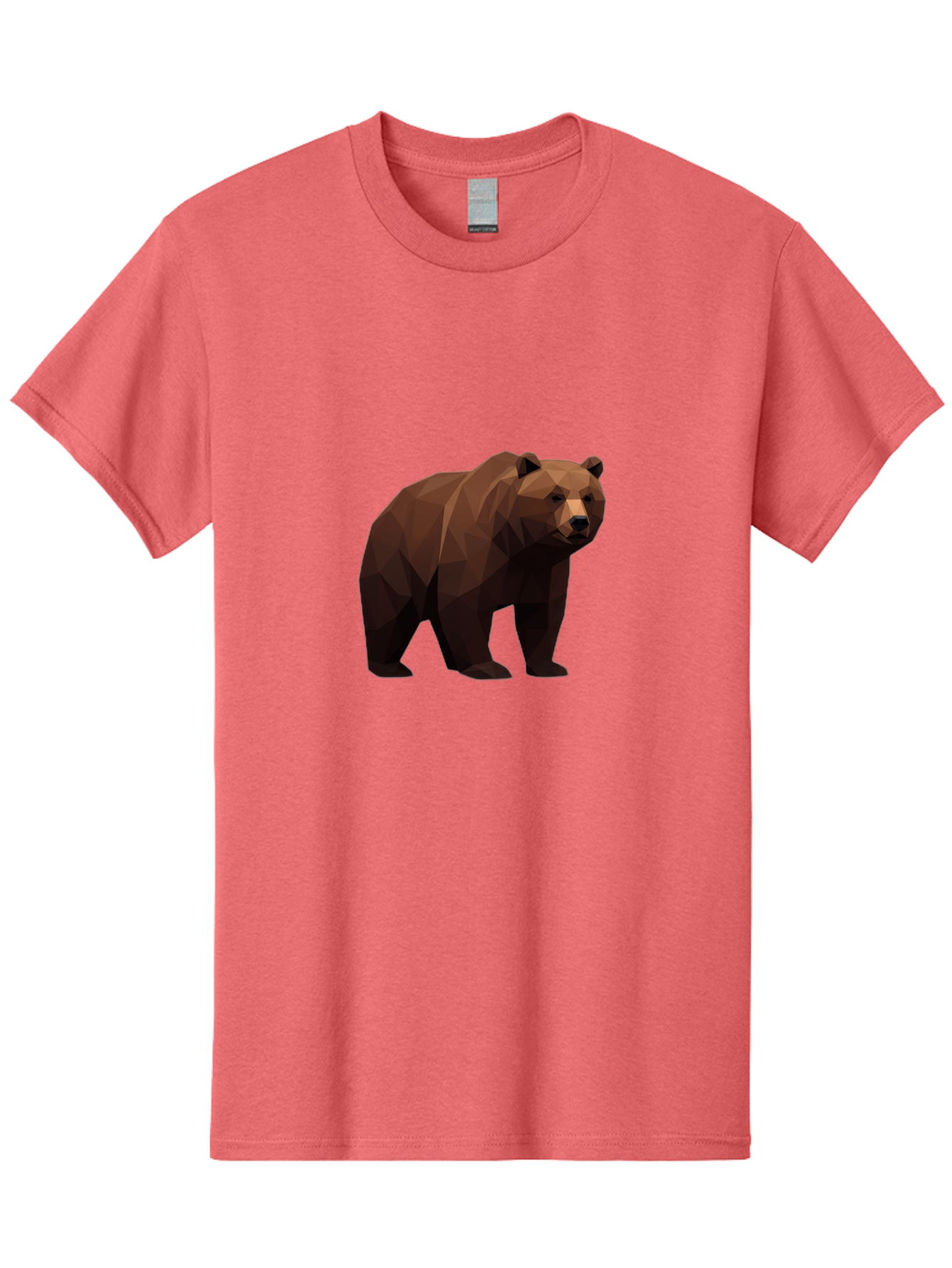 Low-Poly-Bear-4 Men'S Graphic Tee, 100% Cotton, Comfortable Casual Summer Wear, Machine Washable, Vintage Camera, Old Camera, Antique Camera, Black Camera, Classic Photography, Photography Equipment, Nostalgic Device, Film Camera, Camera Art Baf187