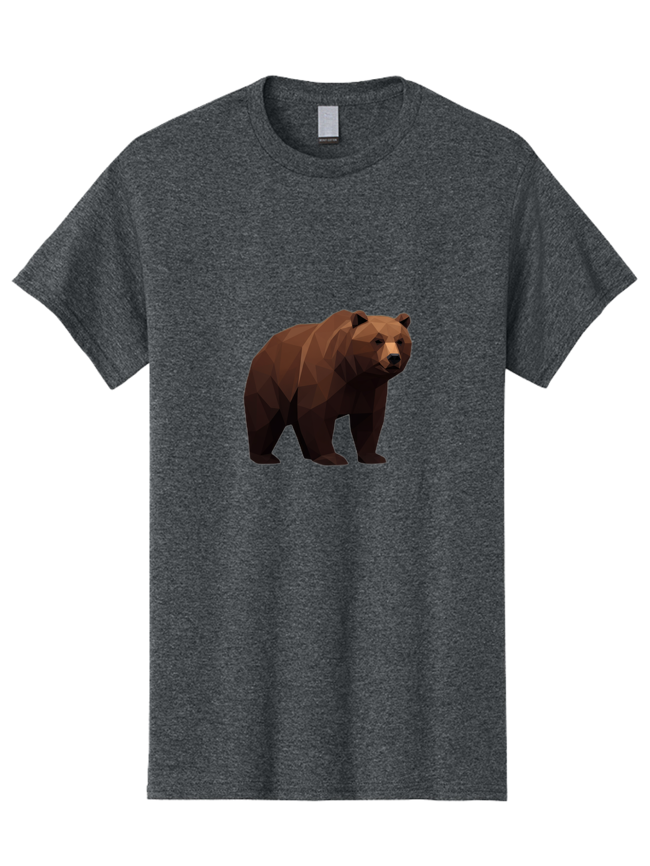 Low-Poly-Bear-4 Men'S Graphic Tee, 100% Cotton, Comfortable Casual Summer Wear, Machine Washable, Vintage Camera, Old Camera, Antique Camera, Black Camera, Classic Photography, Photography Equipment, Nostalgic Device, Film Camera, Camera Art Baf187