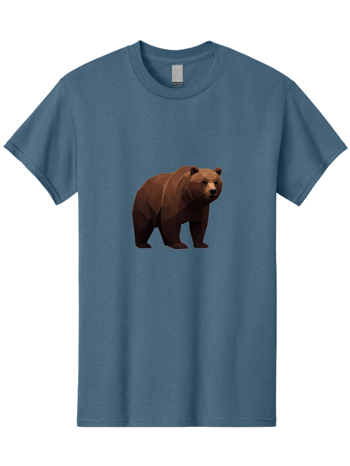 Low-Poly-Bear-4 Men'S Graphic Tee, 100% Cotton, Comfortable Casual Summer Wear, Machine Washable, Vintage Camera, Old Camera, Antique Camera, Black Camera, Classic Photography, Photography Equipment, Nostalgic Device, Film Camera, Camera Art Baf187