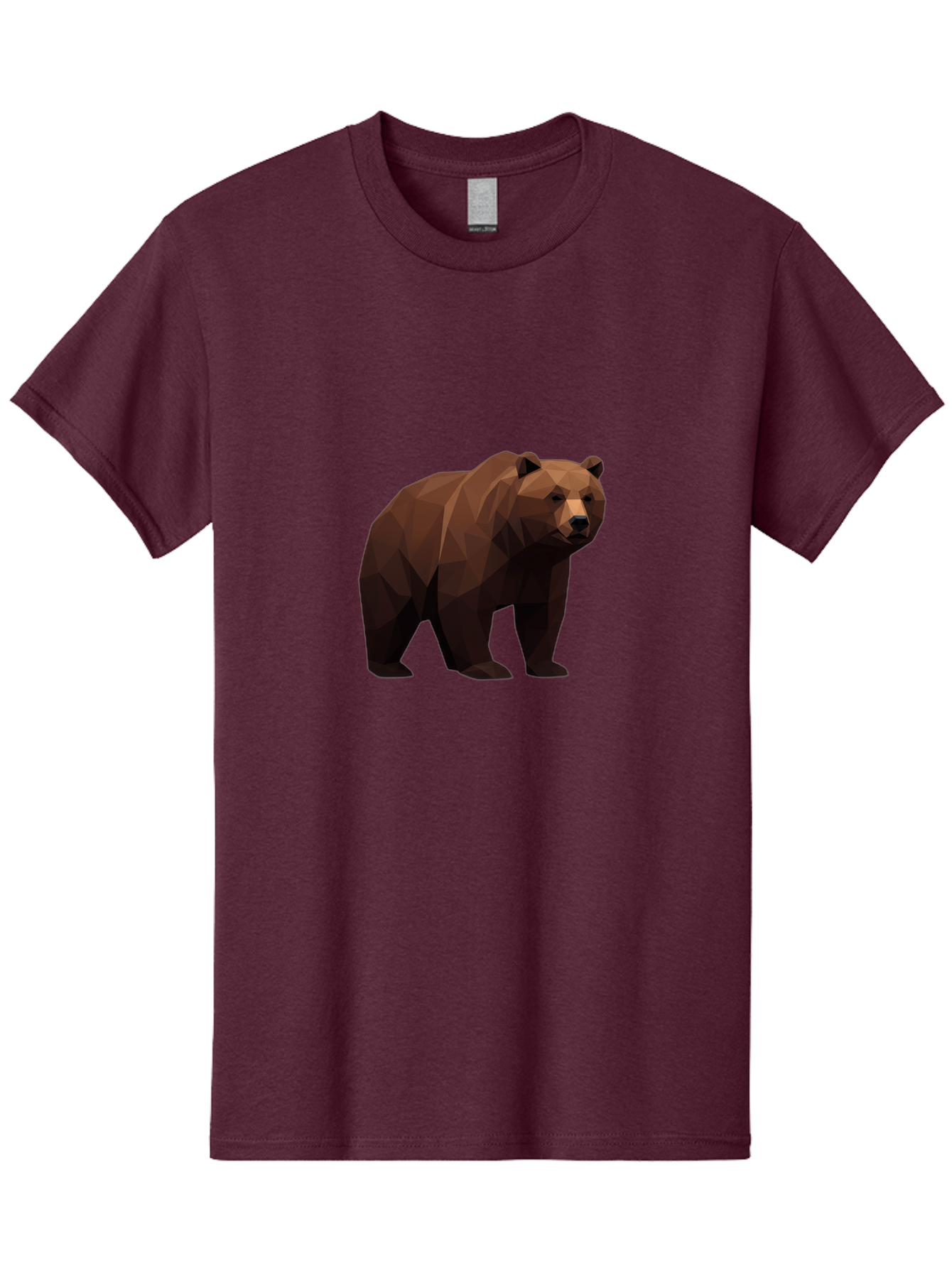 Low-Poly-Bear-4 Men'S Graphic Tee, 100% Cotton, Comfortable Casual Summer Wear, Machine Washable, Vintage Camera, Old Camera, Antique Camera, Black Camera, Classic Photography, Photography Equipment, Nostalgic Device, Film Camera, Camera Art Baf187