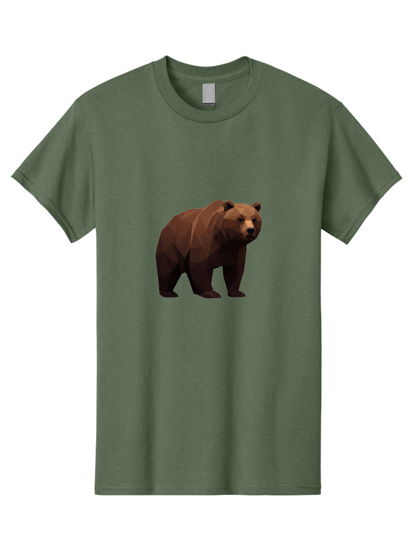 Low-Poly-Bear-4 Men'S Graphic Tee, 100% Cotton, Comfortable Casual Summer Wear, Machine Washable, Vintage Camera, Old Camera, Antique Camera, Black Camera, Classic Photography, Photography Equipment, Nostalgic Device, Film Camera, Camera Art Baf187