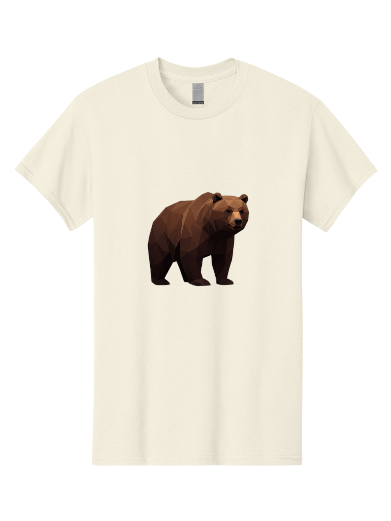 Low-Poly-Bear-4 Men'S Graphic Tee, 100% Cotton, Comfortable Casual Summer Wear, Machine Washable, Vintage Camera, Old Camera, Antique Camera, Black Camera, Classic Photography, Photography Equipment, Nostalgic Device, Film Camera, Camera Art Baf187