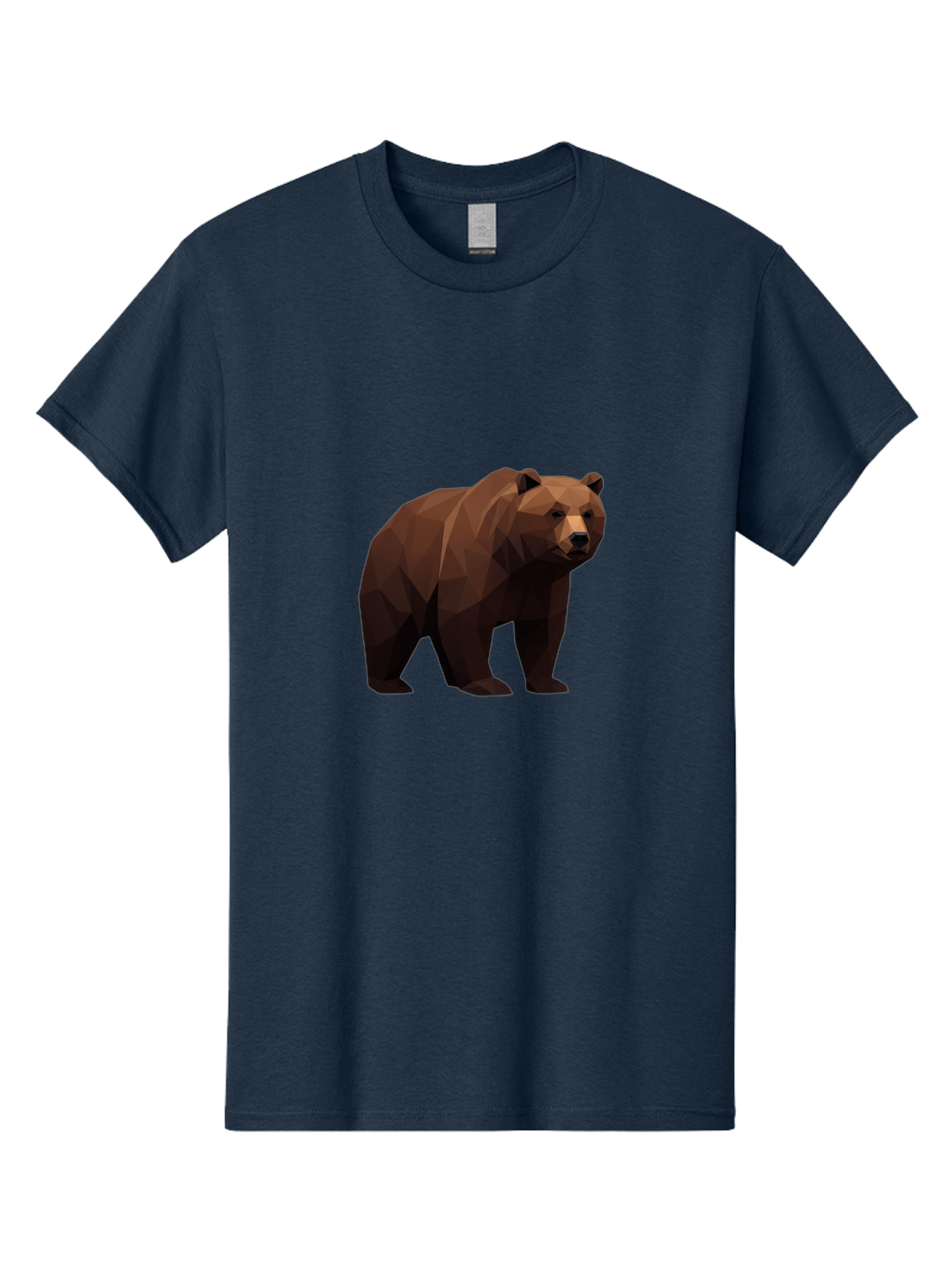 Low-Poly-Bear-4 Men'S Graphic Tee, 100% Cotton, Comfortable Casual Summer Wear, Machine Washable, Vintage Camera, Old Camera, Antique Camera, Black Camera, Classic Photography, Photography Equipment, Nostalgic Device, Film Camera, Camera Art Baf187