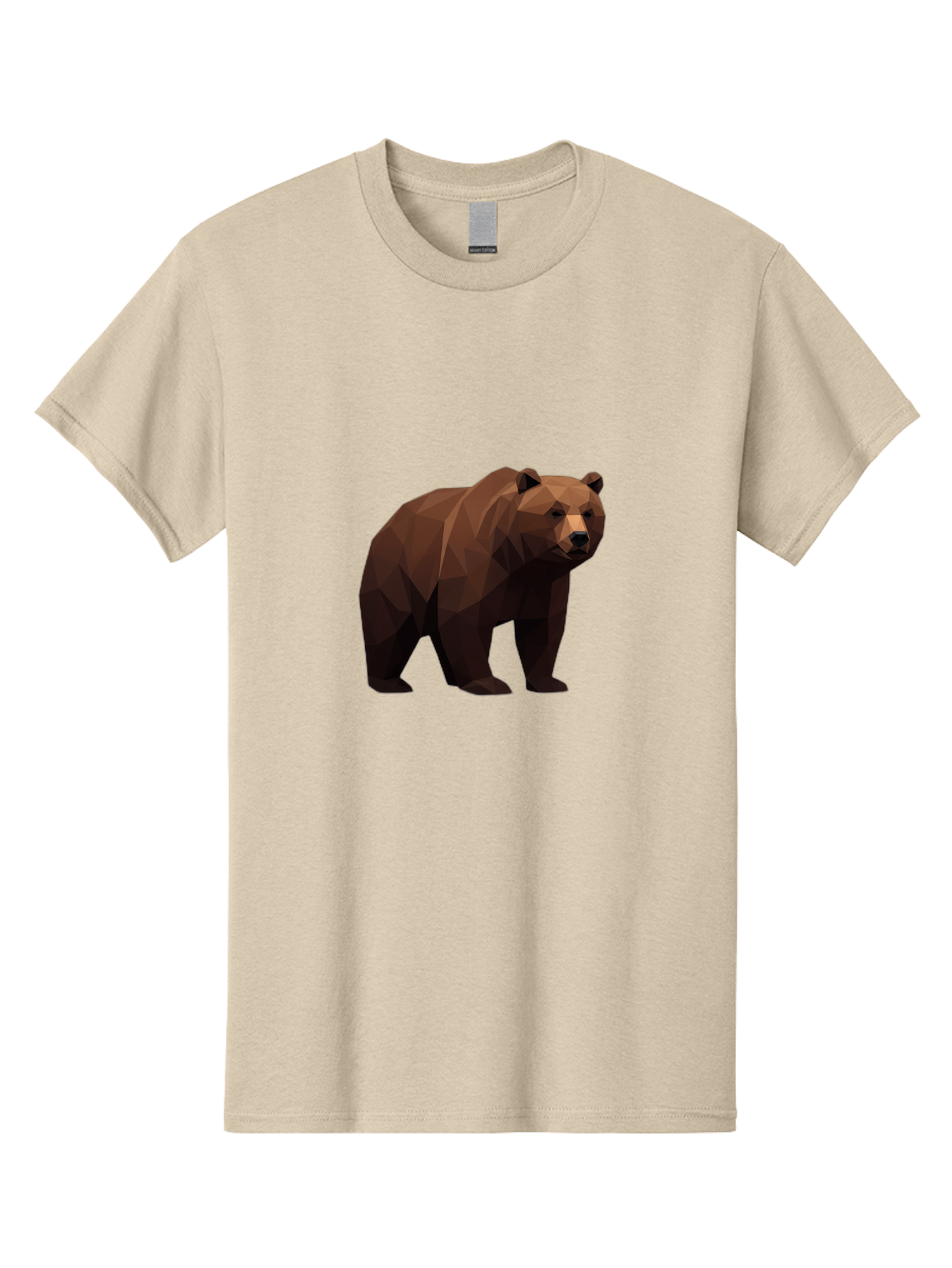 Low-Poly-Bear-4 Men'S Graphic Tee, 100% Cotton, Comfortable Casual Summer Wear, Machine Washable, Vintage Camera, Old Camera, Antique Camera, Black Camera, Classic Photography, Photography Equipment, Nostalgic Device, Film Camera, Camera Art Baf187