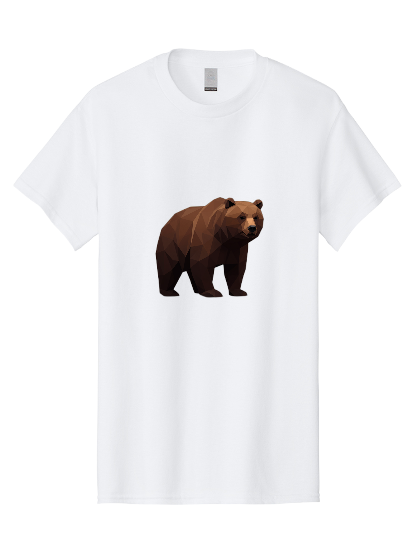 Low-Poly-Bear-4 Men'S Graphic Tee, 100% Cotton, Comfortable Casual Summer Wear, Machine Washable, Vintage Camera, Old Camera, Antique Camera, Black Camera, Classic Photography, Photography Equipment, Nostalgic Device, Film Camera, Camera Art Baf187