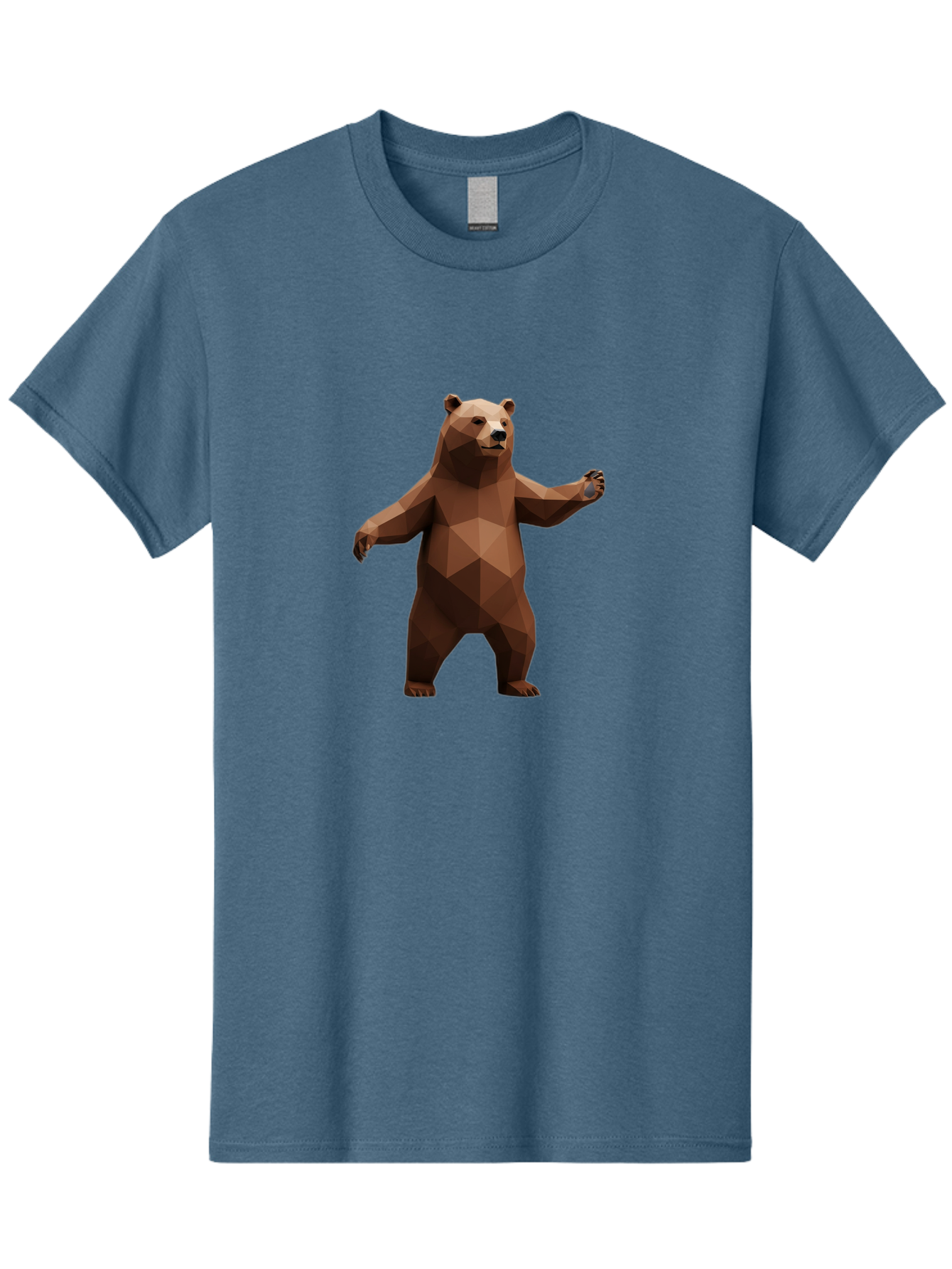 Low-Poly-Bear-5 Men'S Graphic Tee, 100% Cotton, Comfortable Casual Summer Wear, Machine Washable, Vintage Camera, Old Camera, Antique Camera, Black Camera, Classic Photography, Photography Equipment, Nostalgic Device, Film Camera, Camera Art Baf188