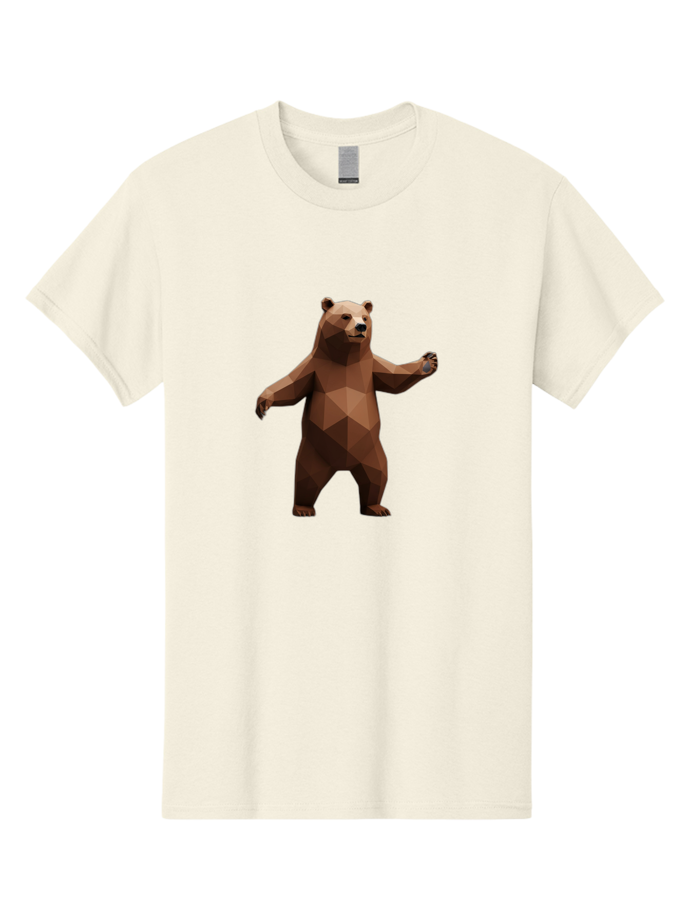 Low-Poly-Bear-5 Men'S Graphic Tee, 100% Cotton, Comfortable Casual Summer Wear, Machine Washable, Vintage Camera, Old Camera, Antique Camera, Black Camera, Classic Photography, Photography Equipment, Nostalgic Device, Film Camera, Camera Art Baf188