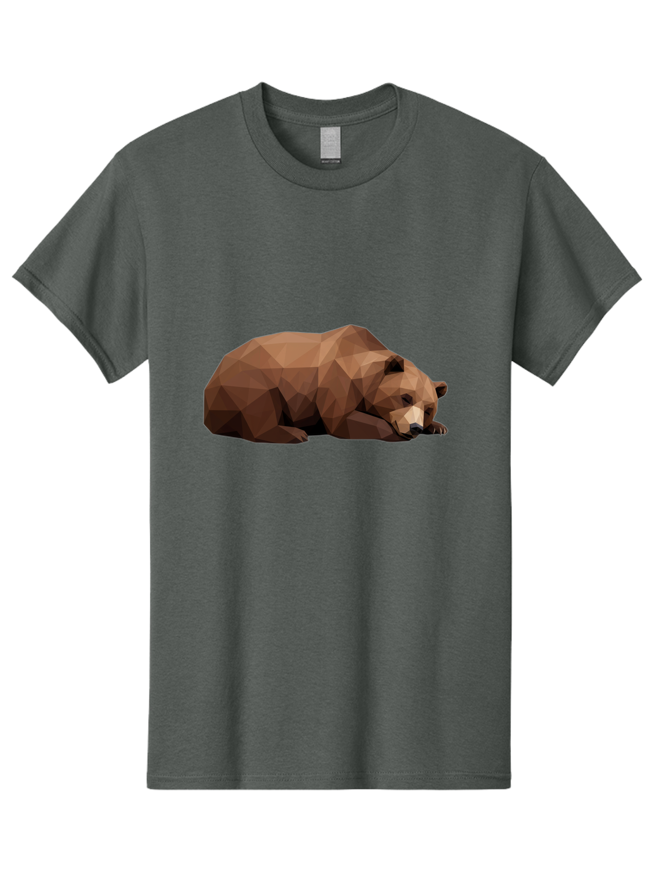 Low-Poly-Bear-6 Men'S Graphic Tee, 100% Cotton, Comfortable Casual Summer Wear, Machine Washable, Vintage Camera, Old Camera, Antique Camera, Black Camera, Classic Photography, Photography Equipment, Nostalgic Device, Film Camera, Camera Art Baf189