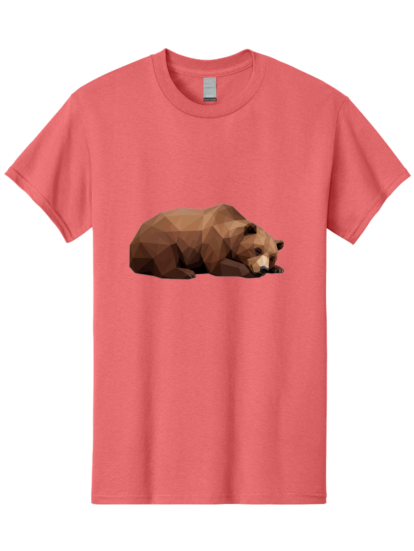 Low-Poly-Bear-6 Men'S Graphic Tee, 100% Cotton, Comfortable Casual Summer Wear, Machine Washable, Vintage Camera, Old Camera, Antique Camera, Black Camera, Classic Photography, Photography Equipment, Nostalgic Device, Film Camera, Camera Art Baf189