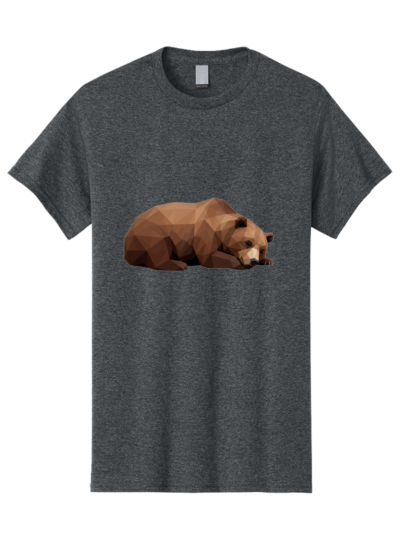 Low-Poly-Bear-6 Men'S Graphic Tee, 100% Cotton, Comfortable Casual Summer Wear, Machine Washable, Vintage Camera, Old Camera, Antique Camera, Black Camera, Classic Photography, Photography Equipment, Nostalgic Device, Film Camera, Camera Art Baf189