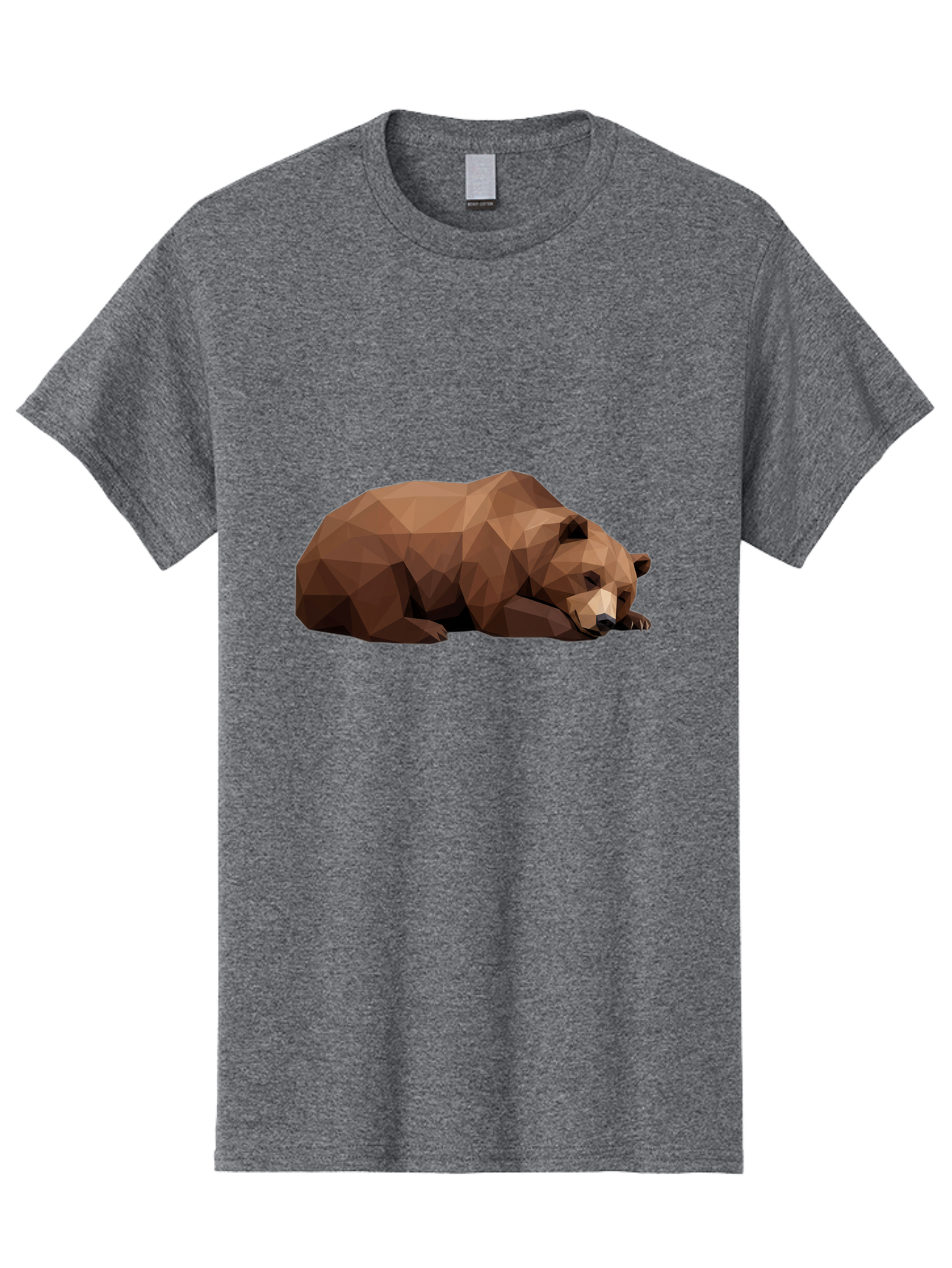 Low-Poly-Bear-6 Men'S Graphic Tee, 100% Cotton, Comfortable Casual Summer Wear, Machine Washable, Vintage Camera, Old Camera, Antique Camera, Black Camera, Classic Photography, Photography Equipment, Nostalgic Device, Film Camera, Camera Art Baf189