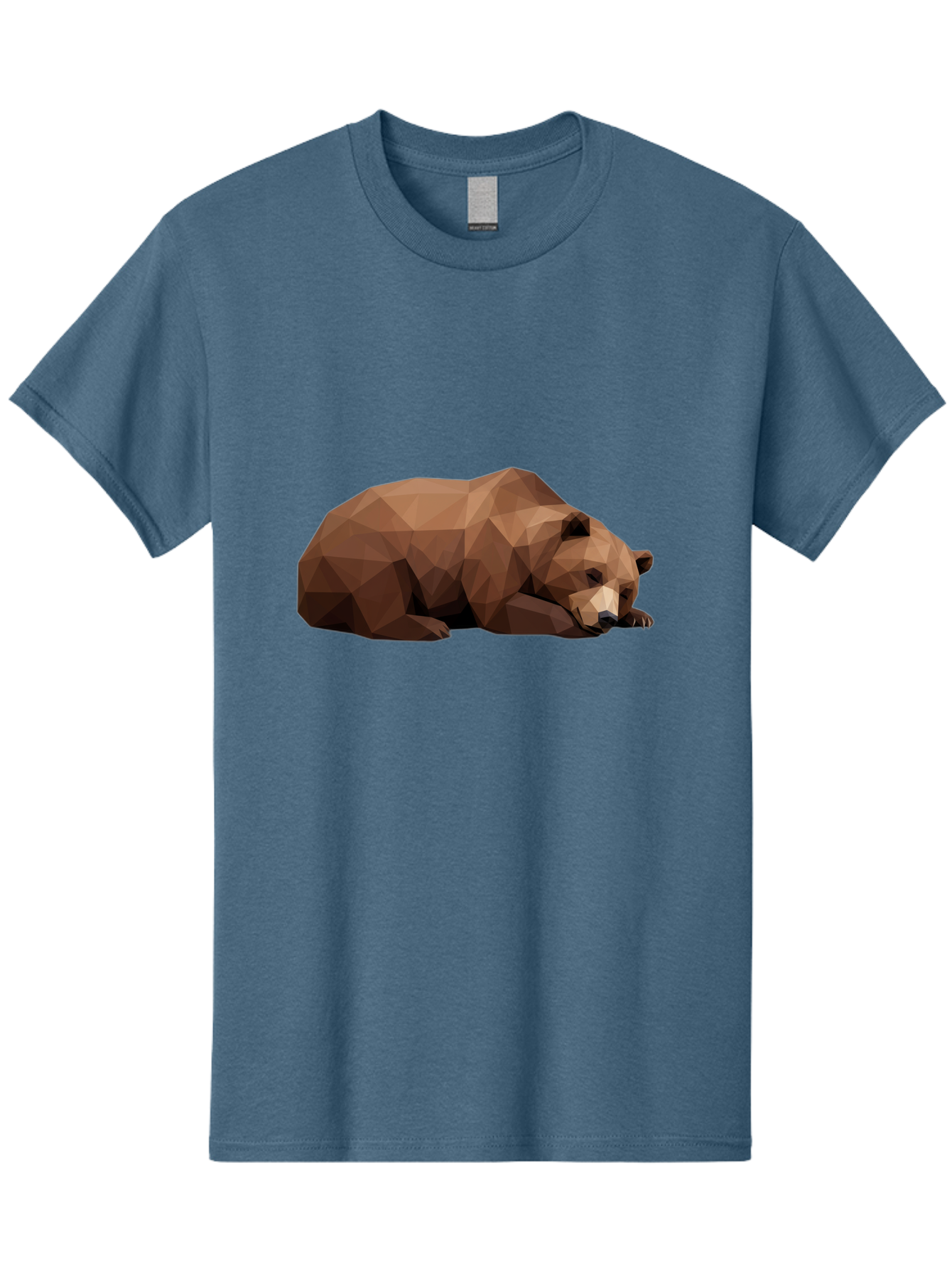 Low-Poly-Bear-6 Men'S Graphic Tee, 100% Cotton, Comfortable Casual Summer Wear, Machine Washable, Vintage Camera, Old Camera, Antique Camera, Black Camera, Classic Photography, Photography Equipment, Nostalgic Device, Film Camera, Camera Art Baf189