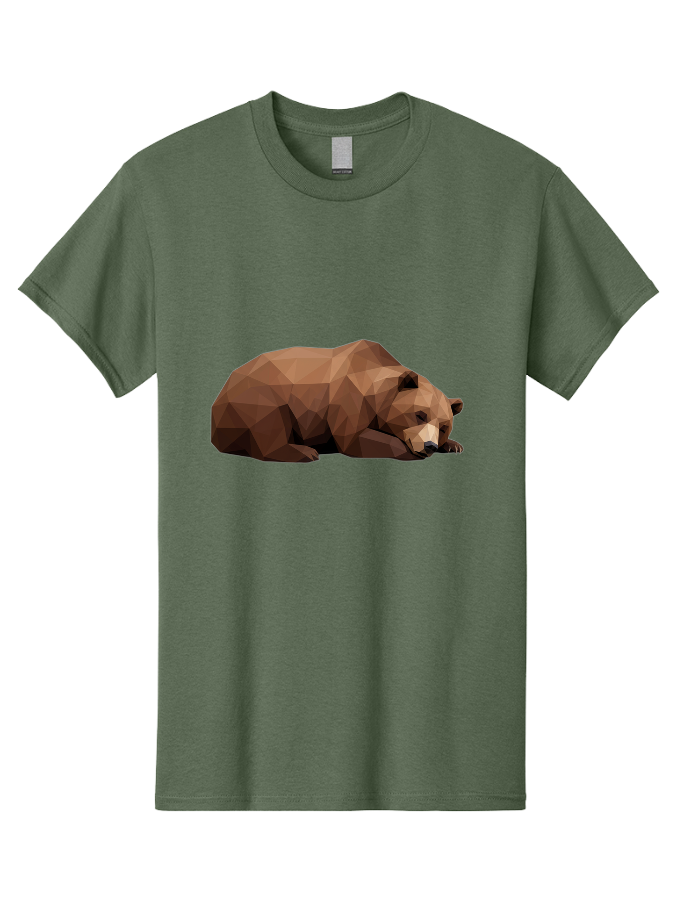 Low-Poly-Bear-6 Men'S Graphic Tee, 100% Cotton, Comfortable Casual Summer Wear, Machine Washable, Vintage Camera, Old Camera, Antique Camera, Black Camera, Classic Photography, Photography Equipment, Nostalgic Device, Film Camera, Camera Art Baf189