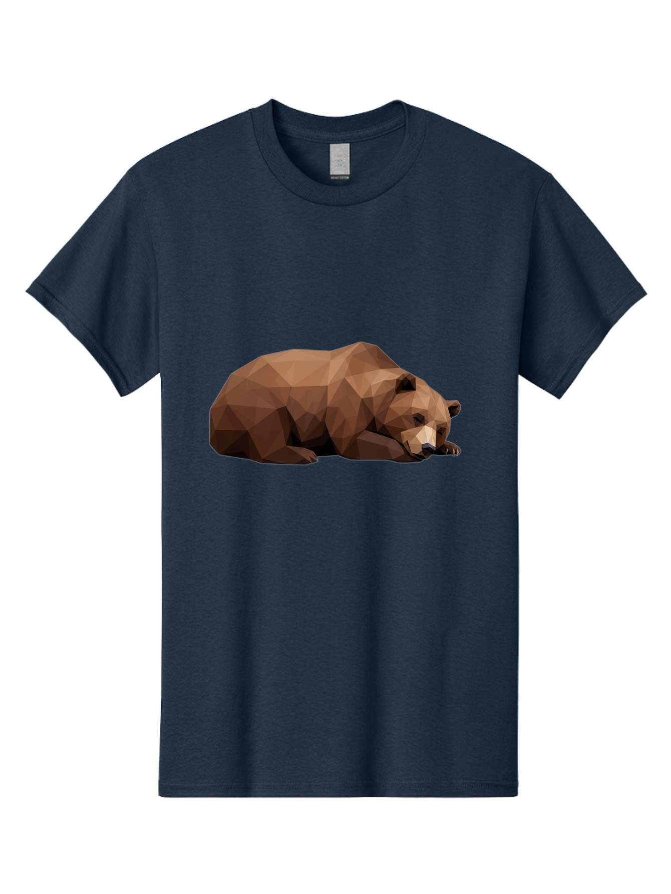 Low-Poly-Bear-6 Men'S Graphic Tee, 100% Cotton, Comfortable Casual Summer Wear, Machine Washable, Vintage Camera, Old Camera, Antique Camera, Black Camera, Classic Photography, Photography Equipment, Nostalgic Device, Film Camera, Camera Art Baf189