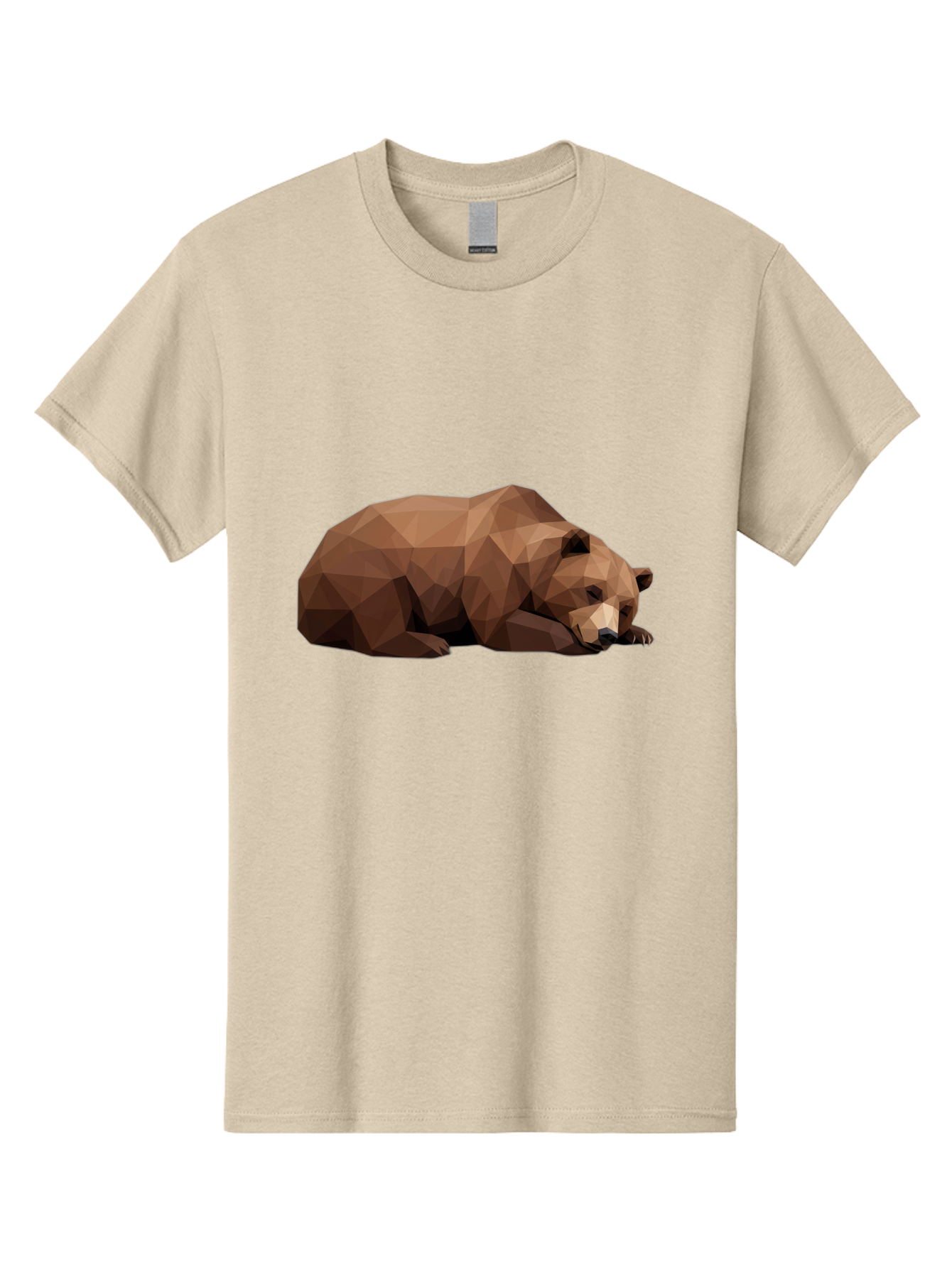 Low-Poly-Bear-6 Men'S Graphic Tee, 100% Cotton, Comfortable Casual Summer Wear, Machine Washable, Vintage Camera, Old Camera, Antique Camera, Black Camera, Classic Photography, Photography Equipment, Nostalgic Device, Film Camera, Camera Art Baf189