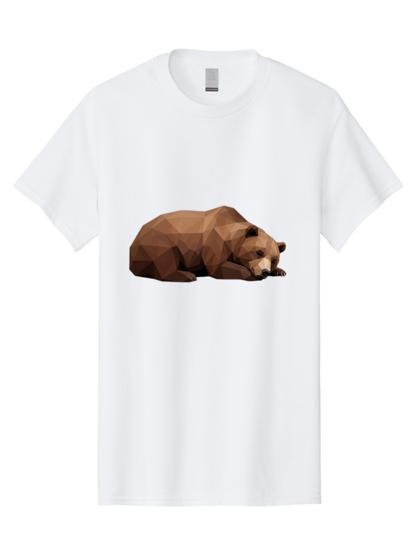 Low-Poly-Bear-6 Men'S Graphic Tee, 100% Cotton, Comfortable Casual Summer Wear, Machine Washable, Vintage Camera, Old Camera, Antique Camera, Black Camera, Classic Photography, Photography Equipment, Nostalgic Device, Film Camera, Camera Art Baf189