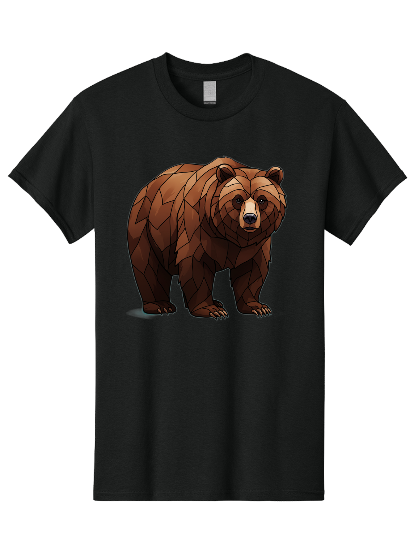 Low-Poly-Bear-7 Men'S Graphic Tee, 100% Cotton, Comfortable Casual Summer Wear, Machine Washable, Vintage Camera, Old Camera, Antique Camera, Black Camera, Classic Photography, Photography Equipment, Nostalgic Device, Film Camera, Camera Art Baf190