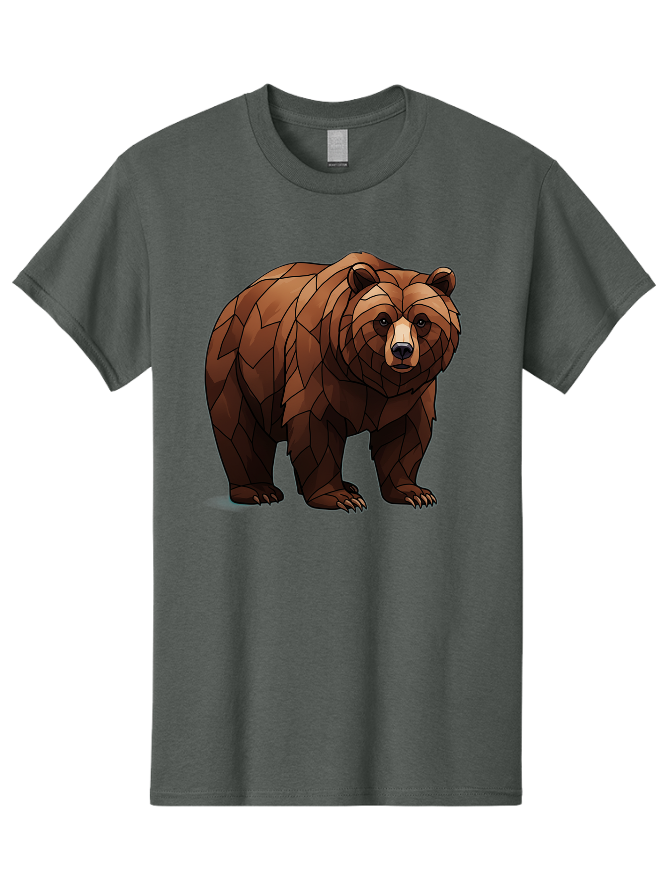 Low-Poly-Bear-7 Men'S Graphic Tee, 100% Cotton, Comfortable Casual Summer Wear, Machine Washable, Vintage Camera, Old Camera, Antique Camera, Black Camera, Classic Photography, Photography Equipment, Nostalgic Device, Film Camera, Camera Art Baf190