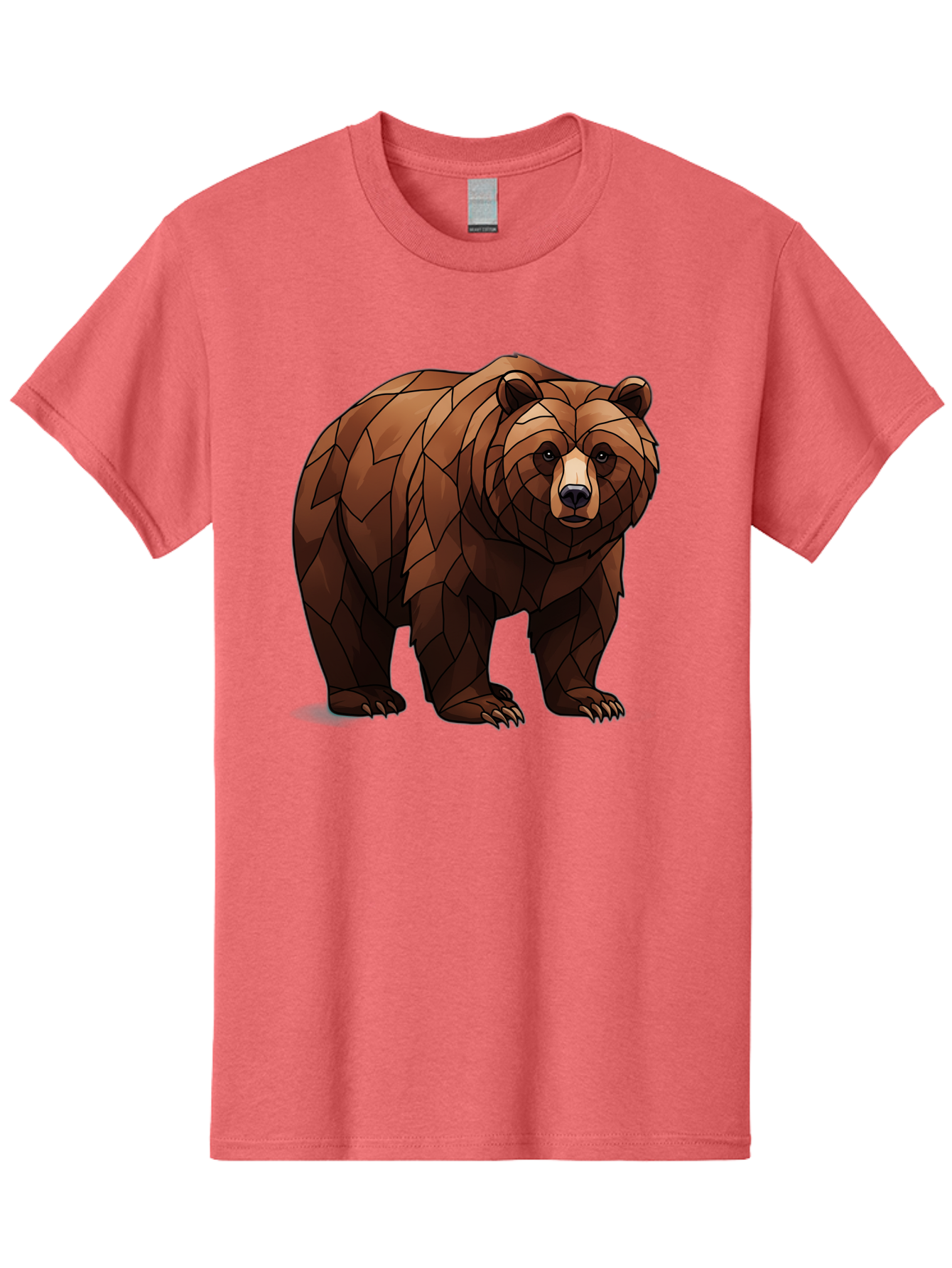 Low-Poly-Bear-7 Men'S Graphic Tee, 100% Cotton, Comfortable Casual Summer Wear, Machine Washable, Vintage Camera, Old Camera, Antique Camera, Black Camera, Classic Photography, Photography Equipment, Nostalgic Device, Film Camera, Camera Art Baf190