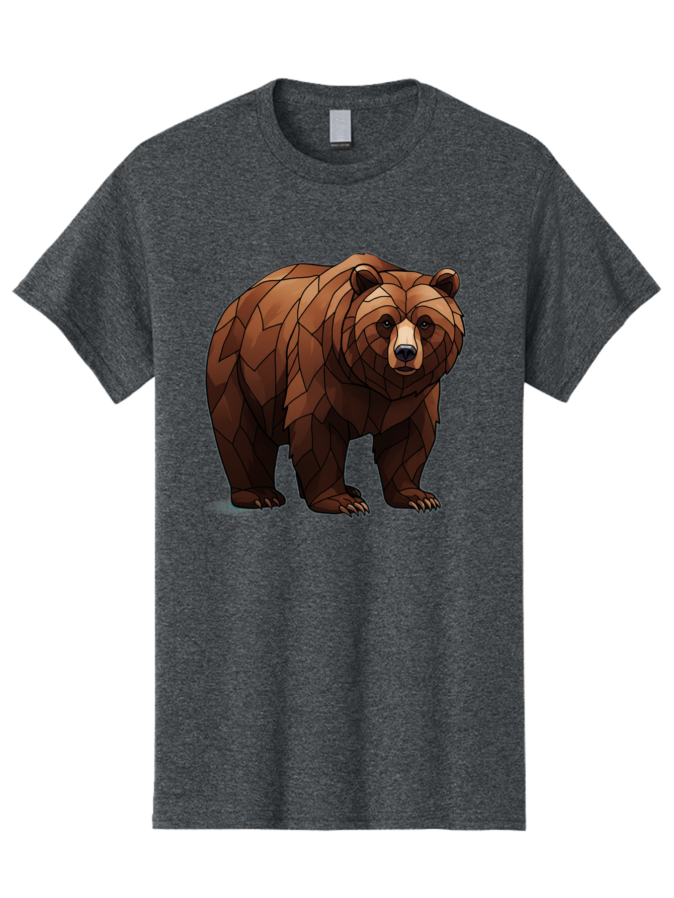 Low-Poly-Bear-7 Men'S Graphic Tee, 100% Cotton, Comfortable Casual Summer Wear, Machine Washable, Vintage Camera, Old Camera, Antique Camera, Black Camera, Classic Photography, Photography Equipment, Nostalgic Device, Film Camera, Camera Art Baf190
