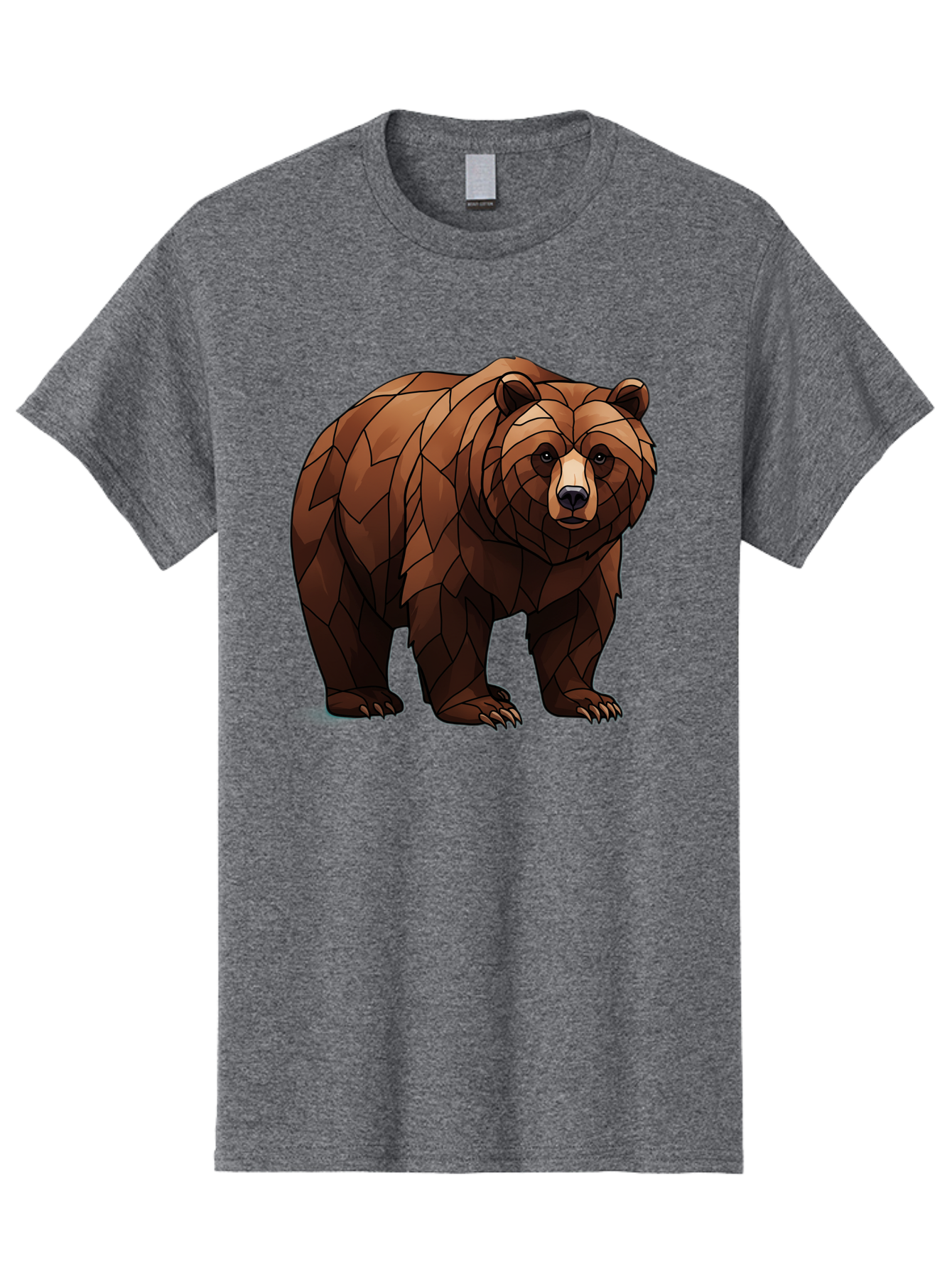 Low-Poly-Bear-7 Men'S Graphic Tee, 100% Cotton, Comfortable Casual Summer Wear, Machine Washable, Vintage Camera, Old Camera, Antique Camera, Black Camera, Classic Photography, Photography Equipment, Nostalgic Device, Film Camera, Camera Art Baf190