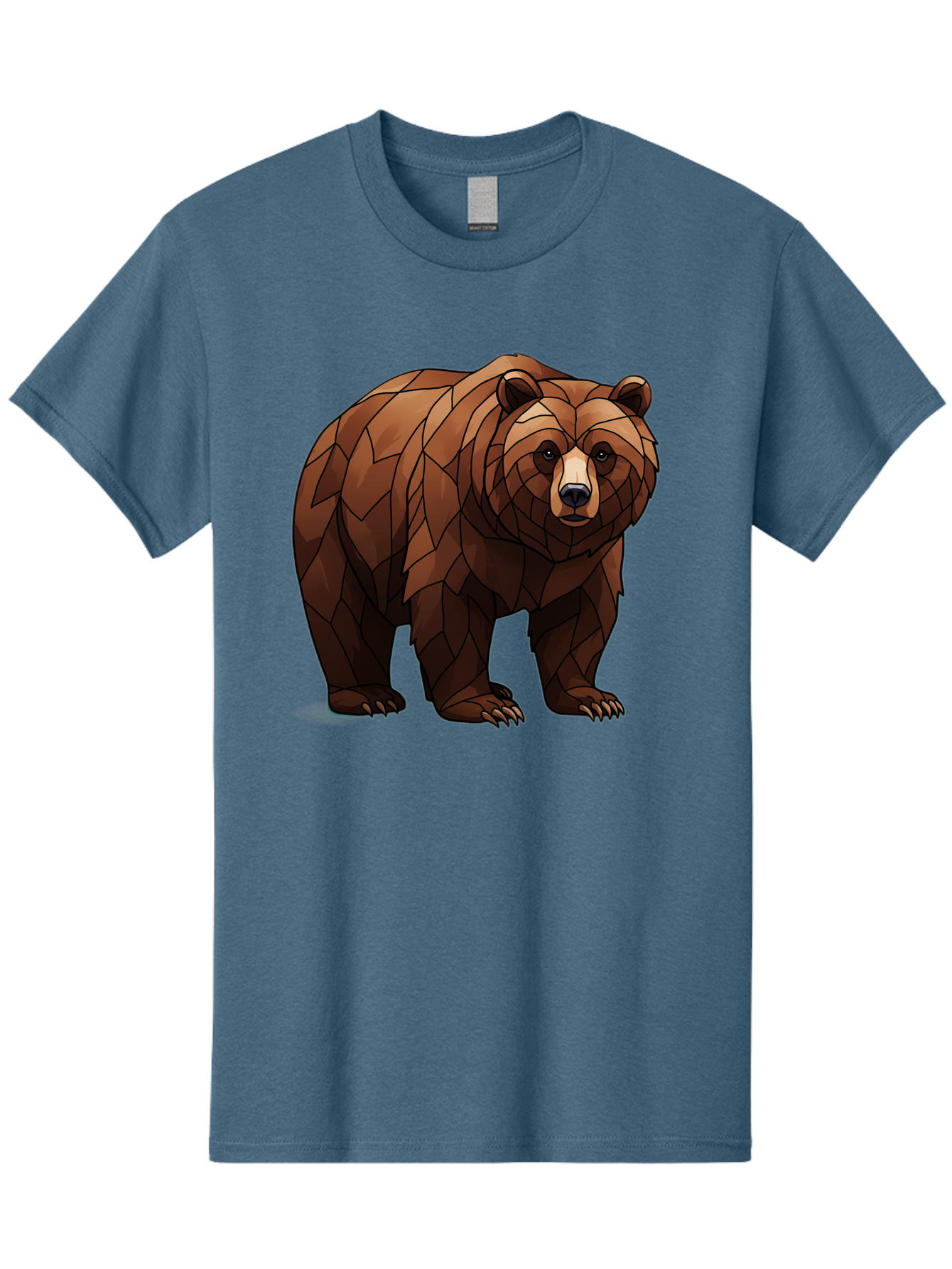 Low-Poly-Bear-7 Men'S Graphic Tee, 100% Cotton, Comfortable Casual Summer Wear, Machine Washable, Vintage Camera, Old Camera, Antique Camera, Black Camera, Classic Photography, Photography Equipment, Nostalgic Device, Film Camera, Camera Art Baf190