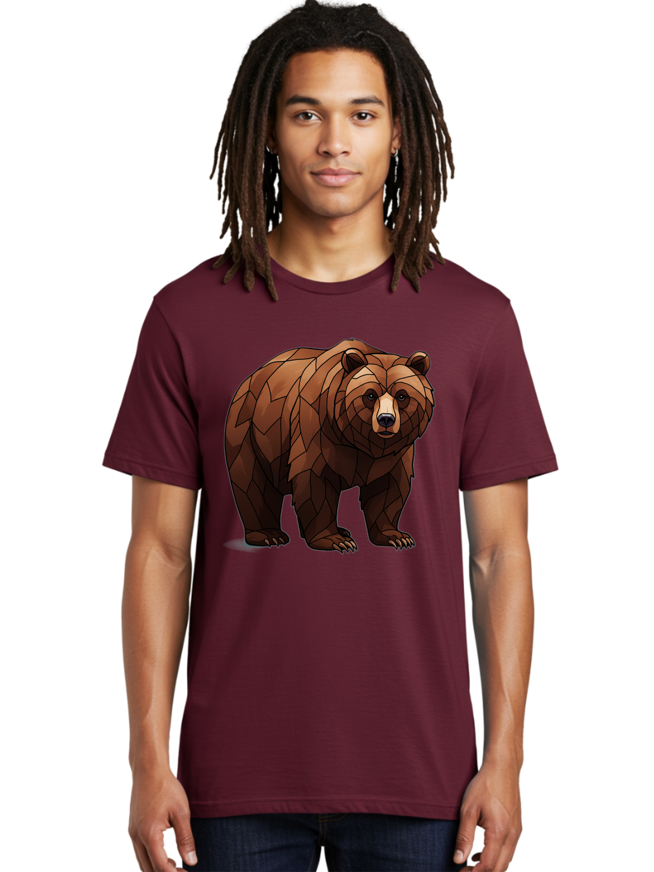 Low-Poly-Bear-7 Men'S Graphic Tee, 100% Cotton, Comfortable Casual Summer Wear, Machine Washable, Vintage Camera, Old Camera, Antique Camera, Black Camera, Classic Photography, Photography Equipment, Nostalgic Device, Film Camera, Camera Art Baf190