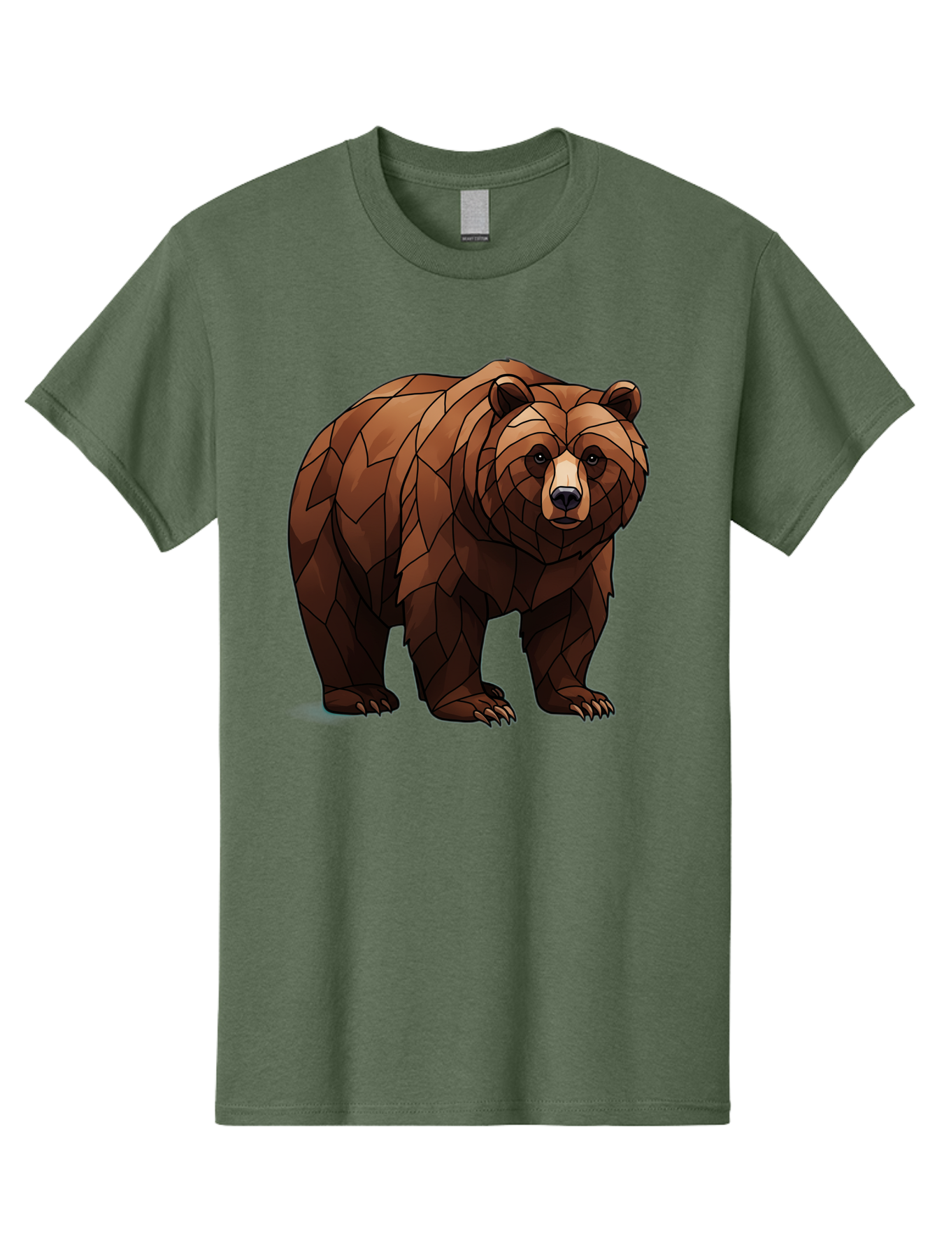 Low-Poly-Bear-7 Men'S Graphic Tee, 100% Cotton, Comfortable Casual Summer Wear, Machine Washable, Vintage Camera, Old Camera, Antique Camera, Black Camera, Classic Photography, Photography Equipment, Nostalgic Device, Film Camera, Camera Art Baf190