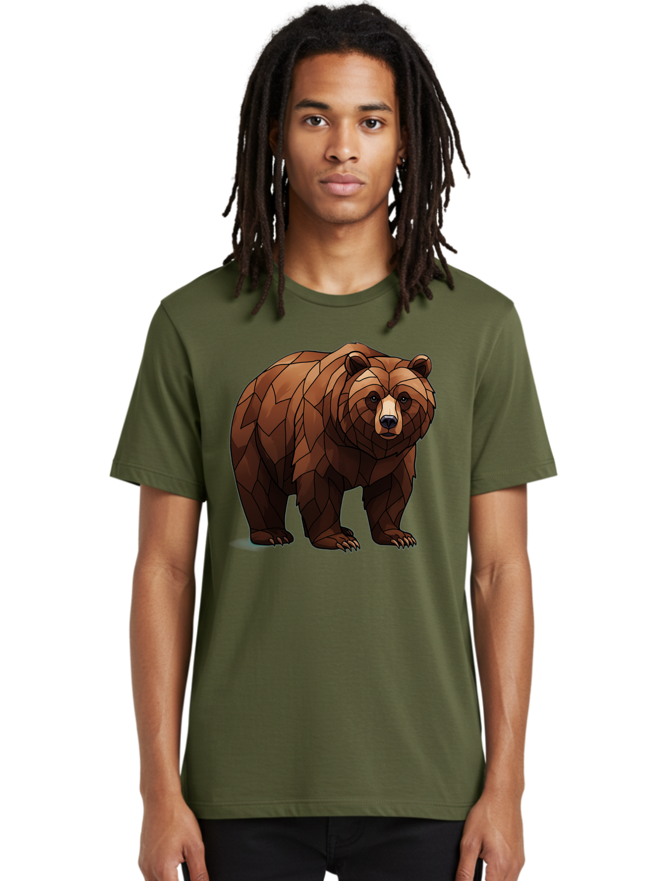Low-Poly-Bear-7 Men'S Graphic Tee, 100% Cotton, Comfortable Casual Summer Wear, Machine Washable, Vintage Camera, Old Camera, Antique Camera, Black Camera, Classic Photography, Photography Equipment, Nostalgic Device, Film Camera, Camera Art Baf190